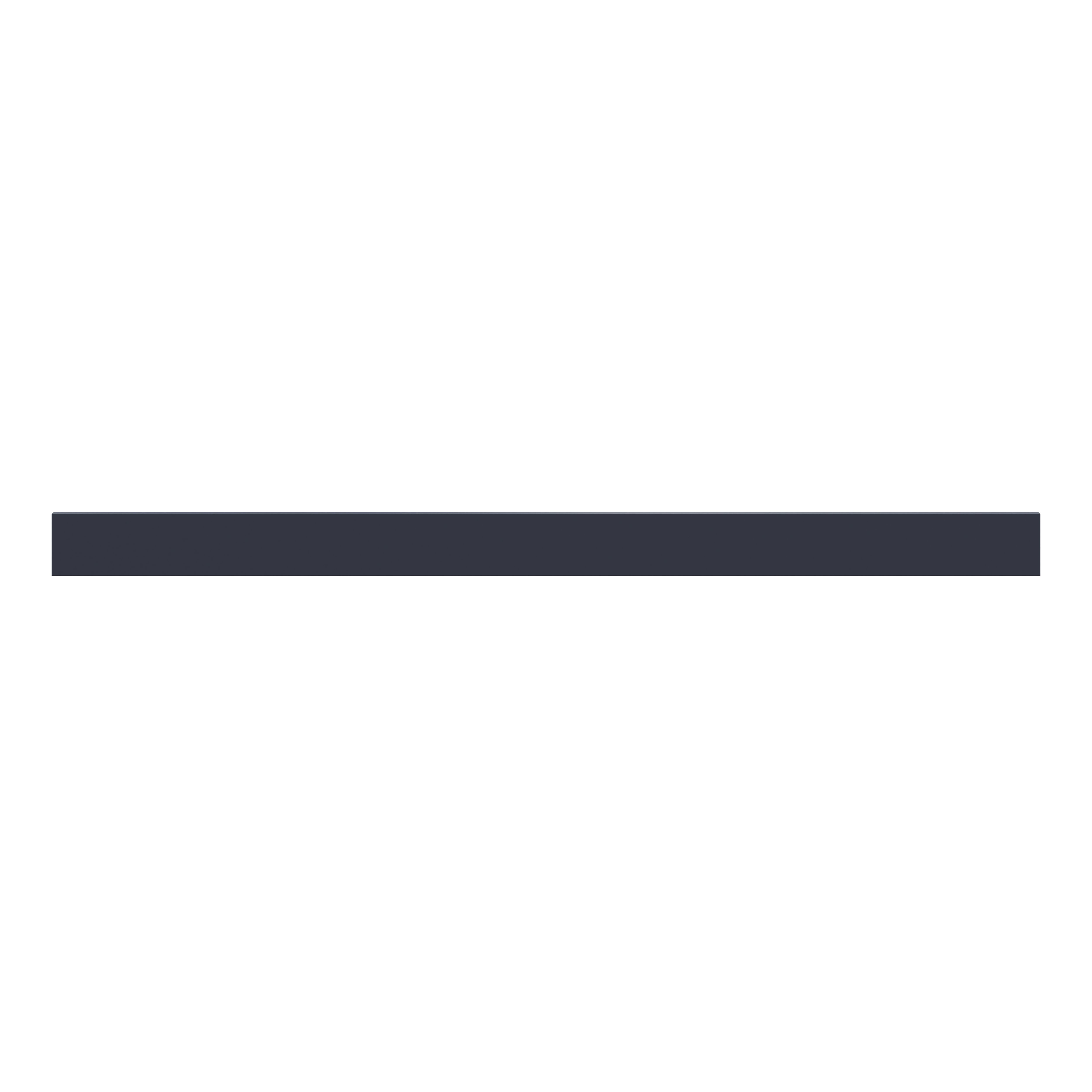GoodHome Garcinia Navy blue Square edge Plinth, (L)2400mm