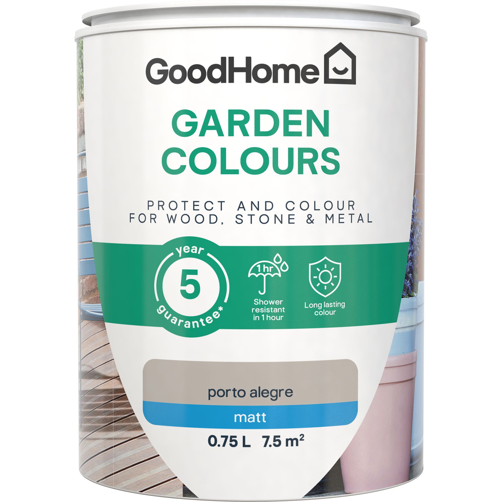 GoodHome Garden Colours Porto Alegre Matt Multi-surface paint, 750ml