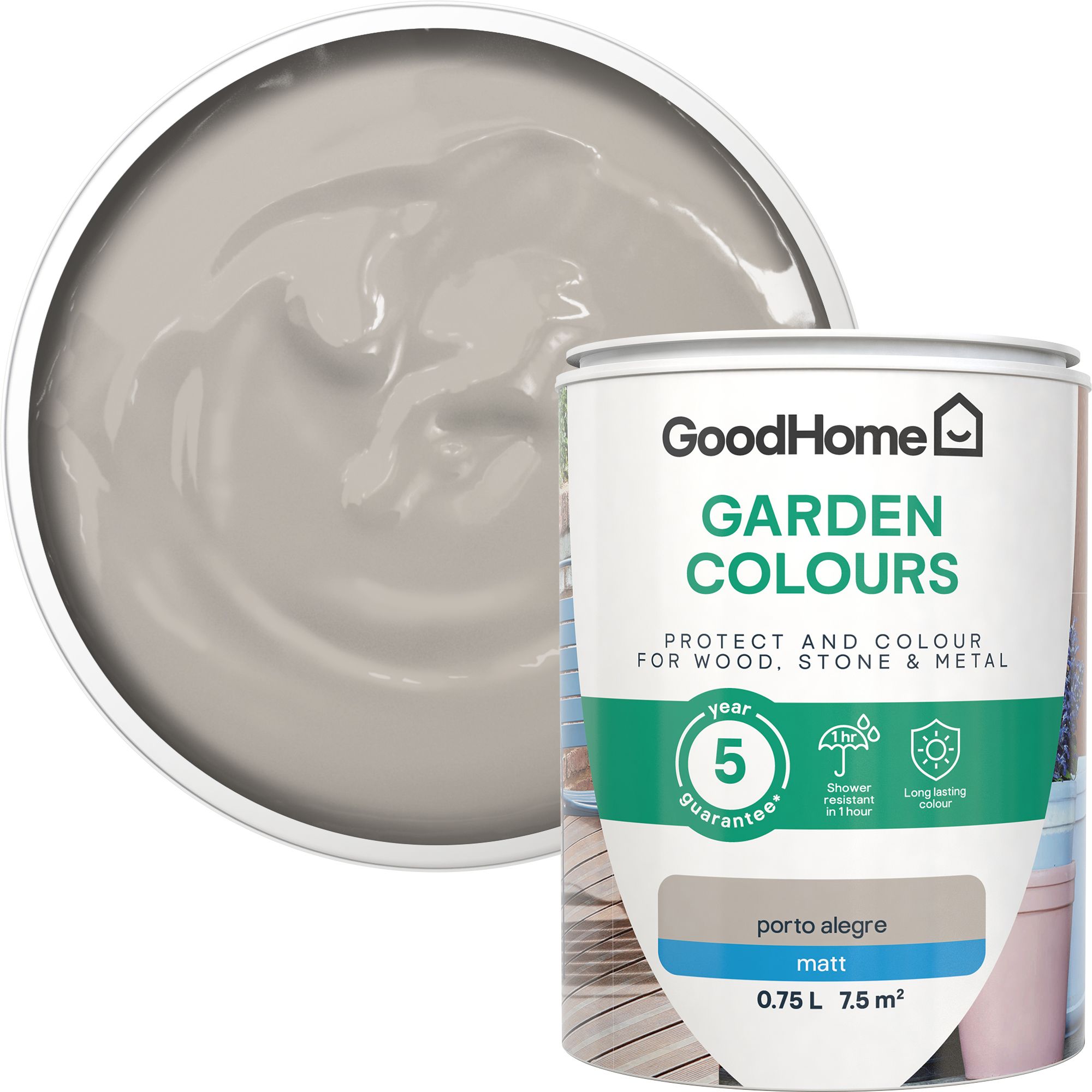 GoodHome Garden Colours Porto Alegre Matt Multi-surface paint, 750ml