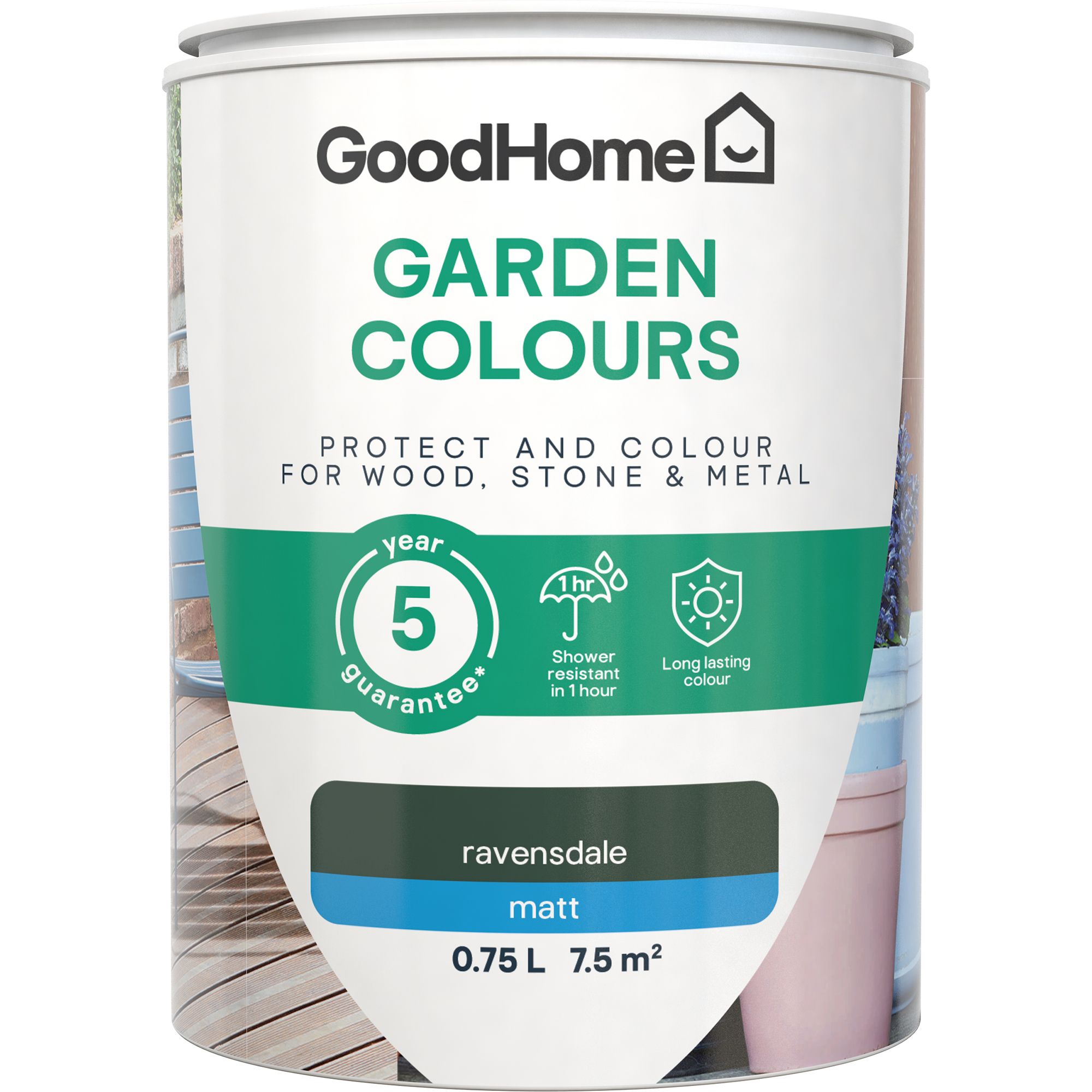 GoodHome Garden Colours Ravensdale Matt Multi-surface paint, 750ml