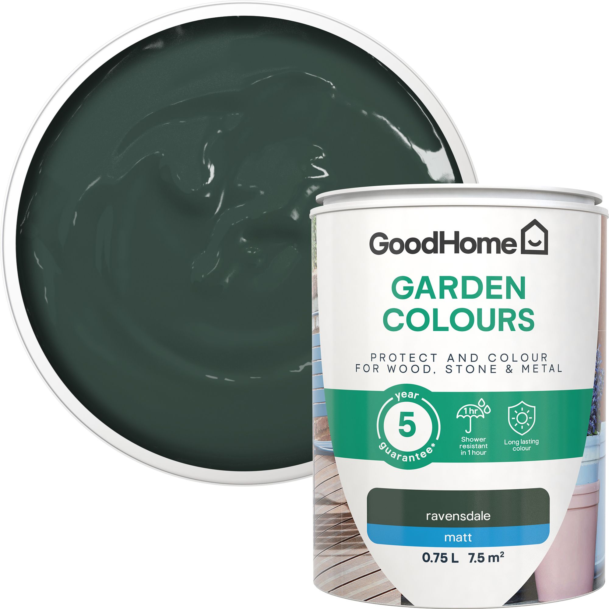 GoodHome Garden Colours Ravensdale Matt Multi-surface paint, 750ml
