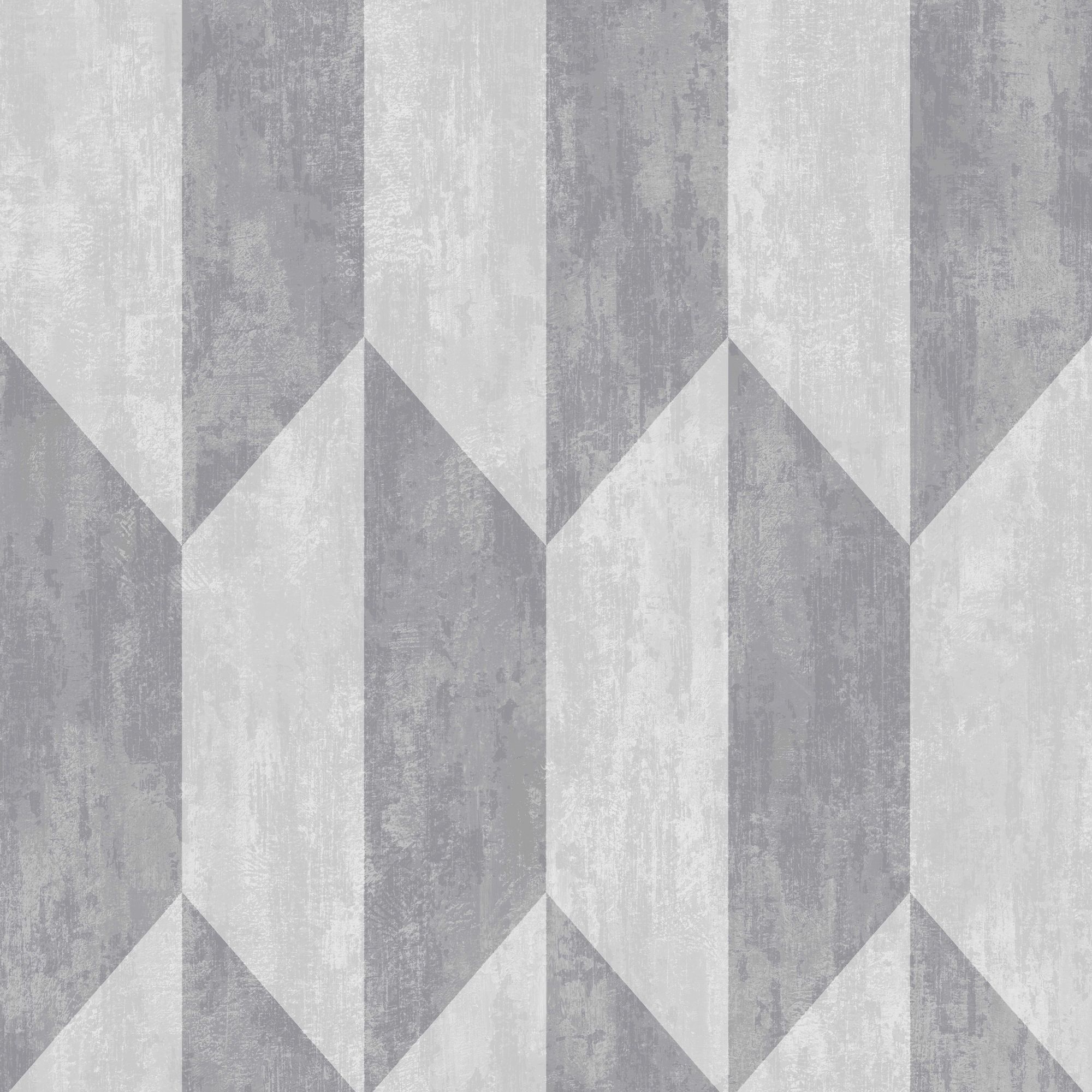 GoodHome Garnet Grey Silver effect Geometric Textured Wallpaper Sample