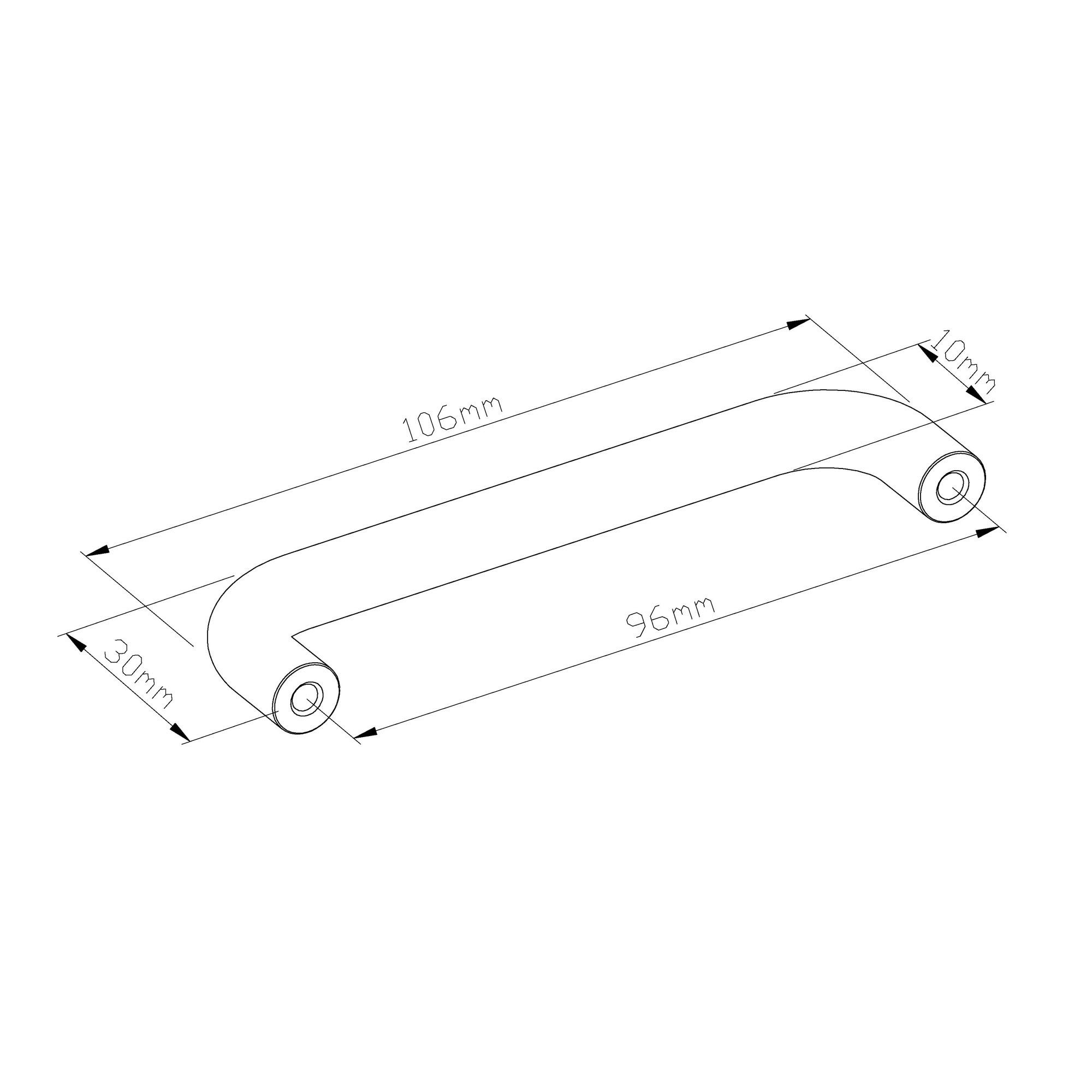 GoodHome Gen Nickel effect Kitchen cabinets Handle (L)10.6cm