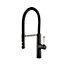GoodHome Gevuina Black Chrome effect Kitchen Side lever Tap