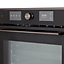 GoodHome GHMF71 Built-in Single Multifunction Oven - Brushed black stainless steel effect