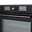 GoodHome GHPY71 Built-in Single Pyrolytic Oven - Brushed black stainless steel effect