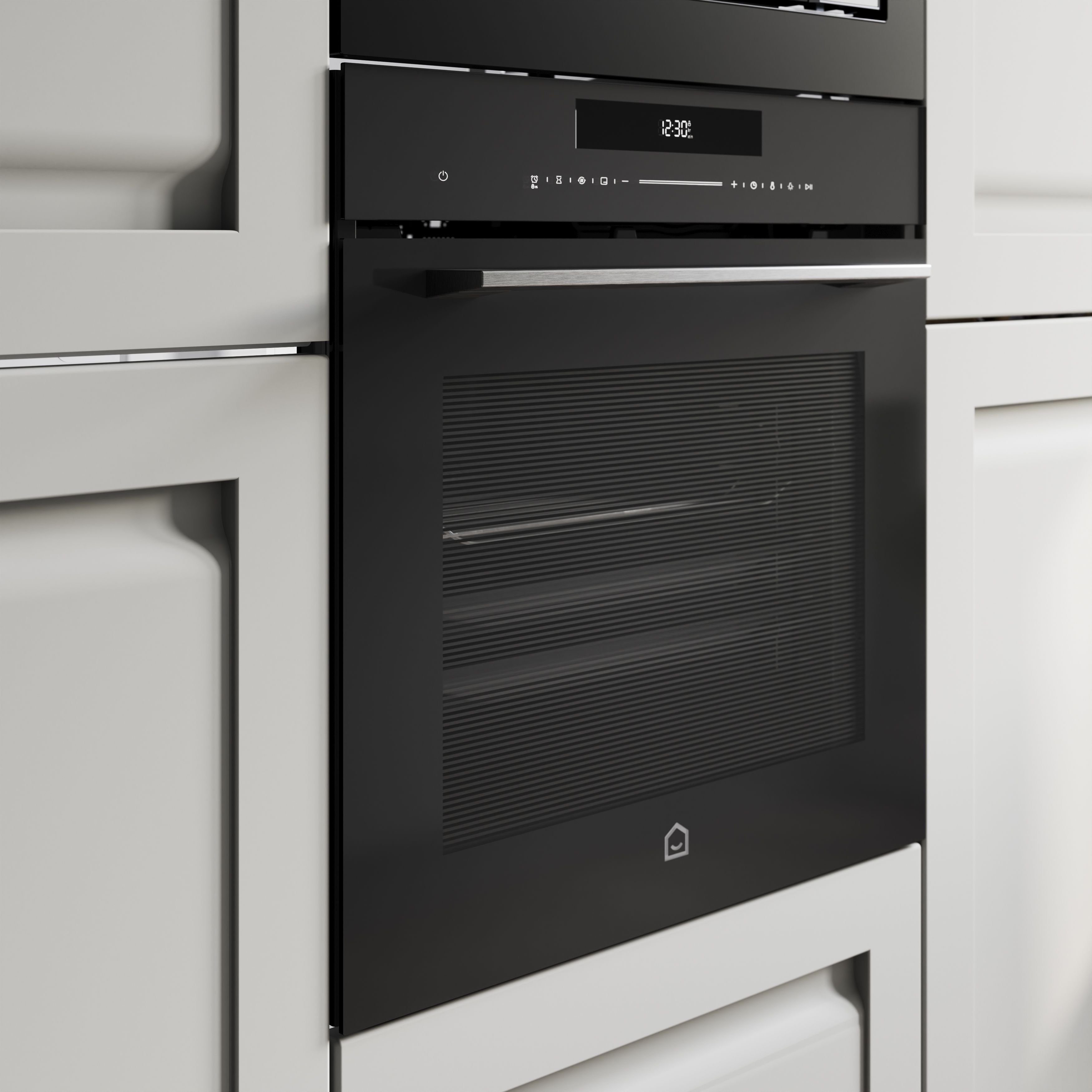 GoodHome GHPYOVTC72 Built-in Single Multi-function pyrolytic Electric Oven - Gloss black