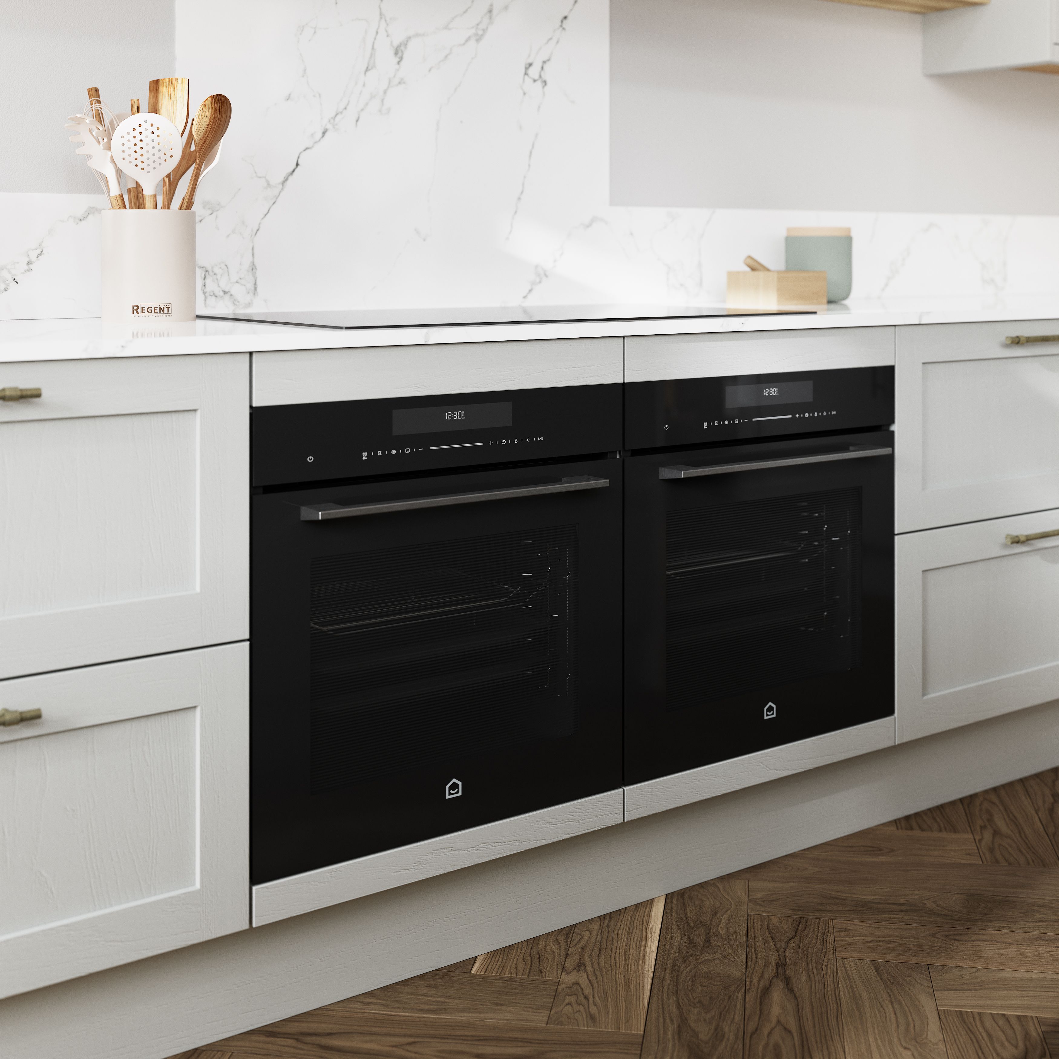 GoodHome GHPYOVTC72 Built-in Single Multi-function pyrolytic Electric Oven - Gloss black