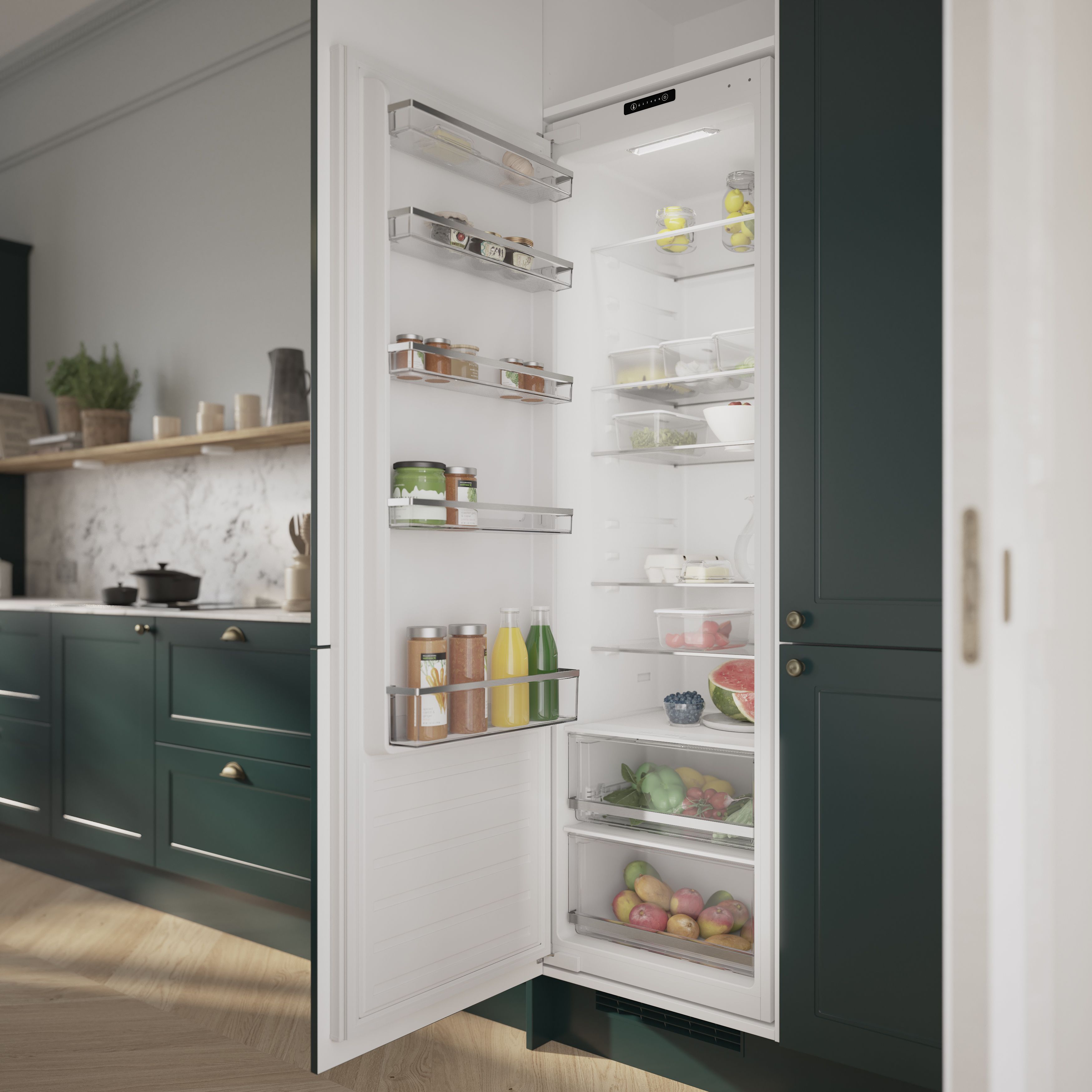 Integrated fridge deals larder