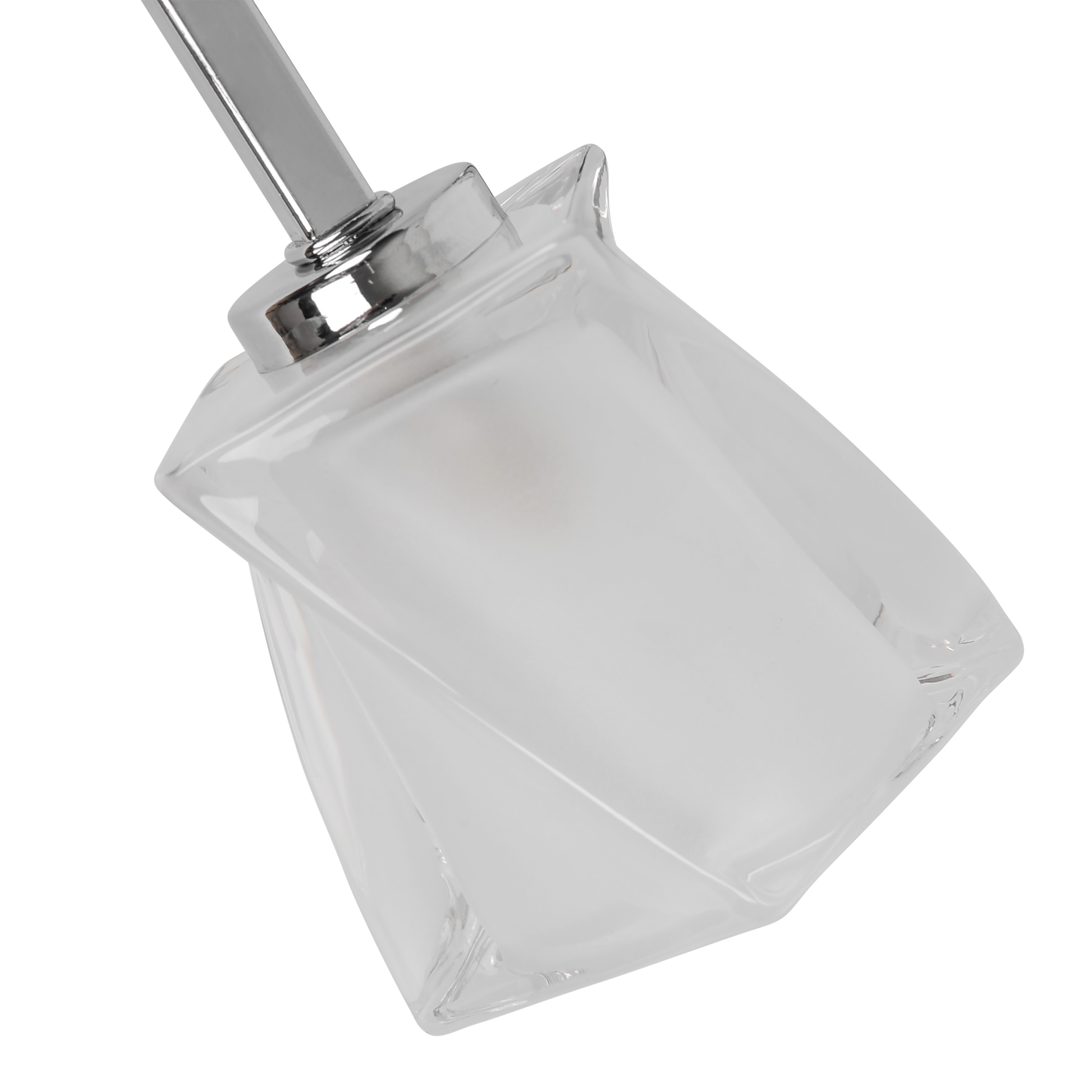 GoodHome Glacies Spiral Glass & metal Chrome effect 5 Lamp LED Ceiling light