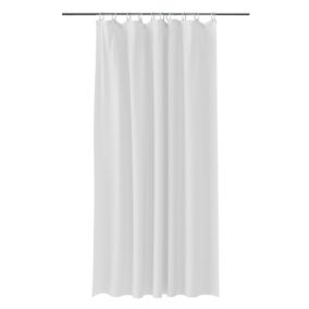 GoodHome Glomma White Plain Shower curtain (L)2000mm