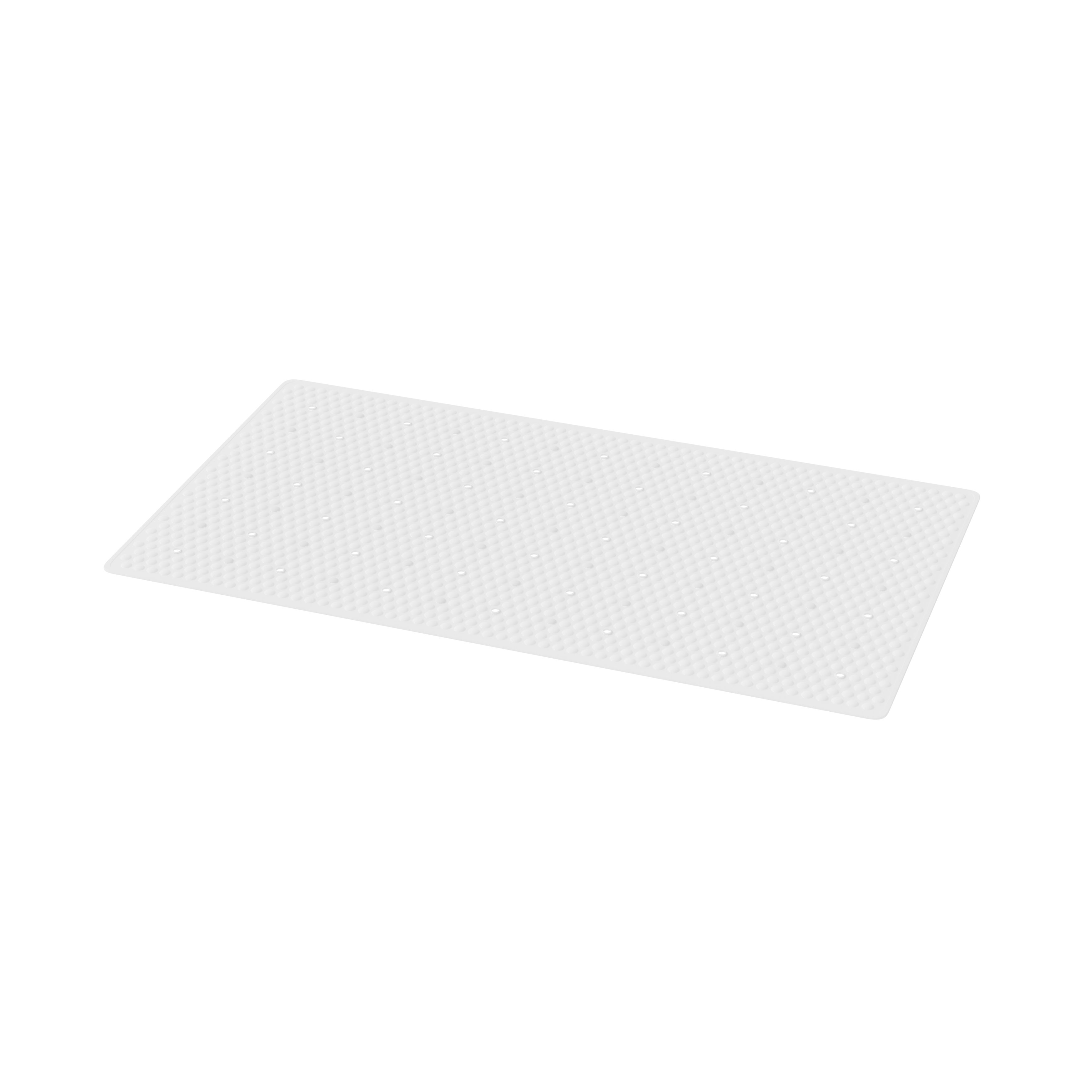 GoodHome Glomma White Thermoplastic elastomer (TPE) Anti-slip Bath & shower mat (L)370mm (W)685mm
