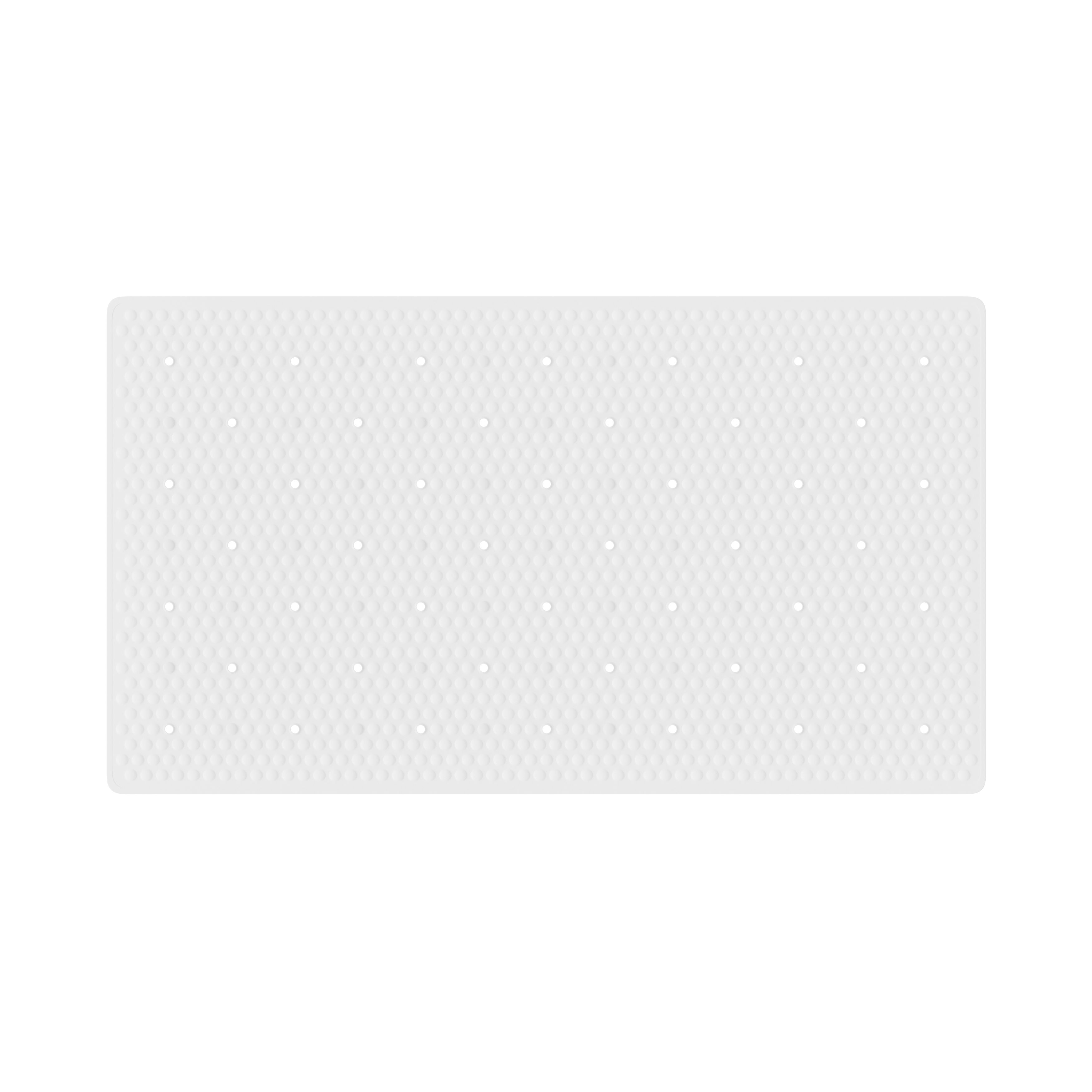 GoodHome Glomma White Thermoplastic elastomer (TPE) Anti-slip Bath & shower mat (L)370mm (W)685mm