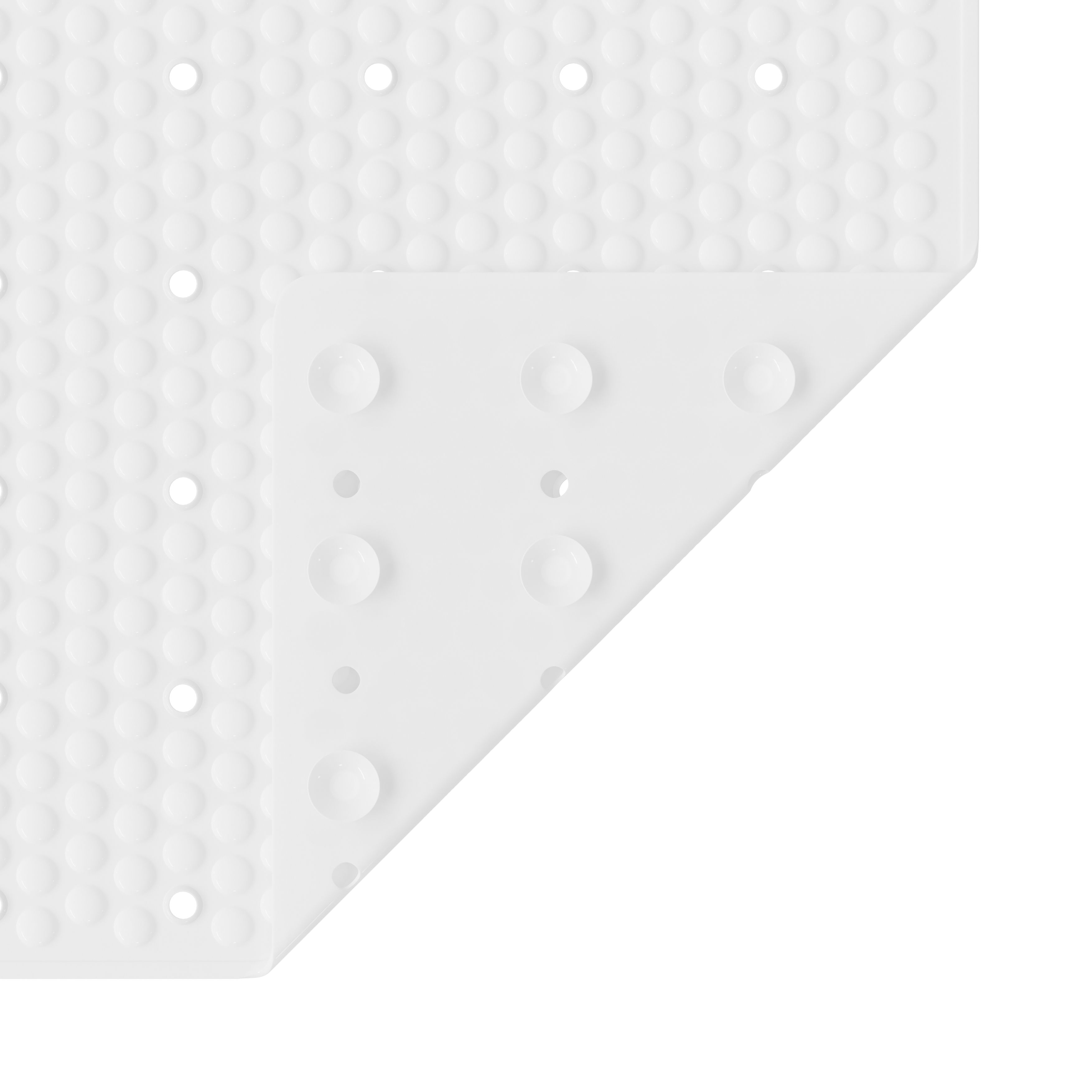 GoodHome Glomma White Thermoplastic elastomer (TPE) Anti-slip Bath & shower mat (L)370mm (W)685mm