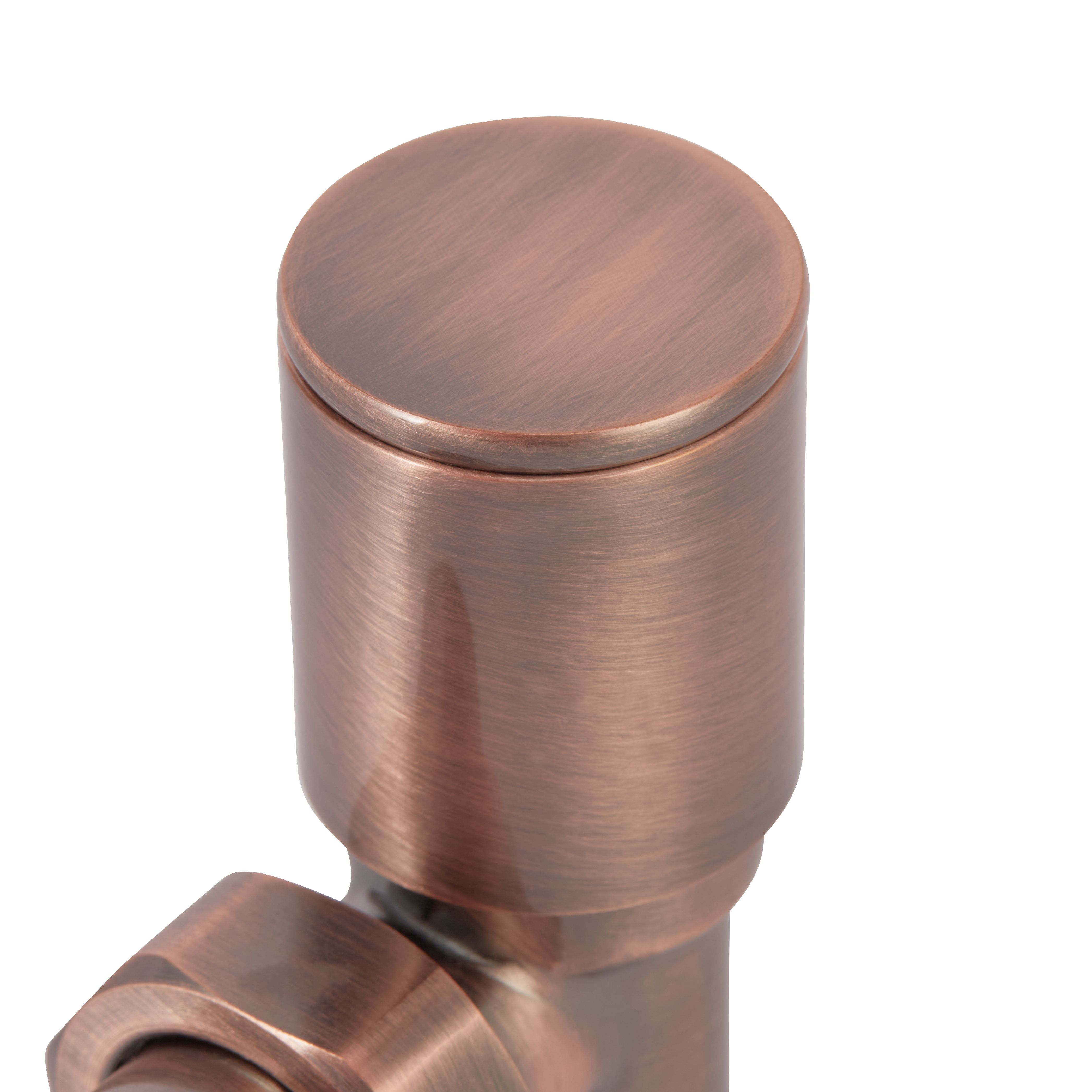 GoodHome Gloss Angled Manual Radiator valve & lockshield x ½" (Dia) 15mm