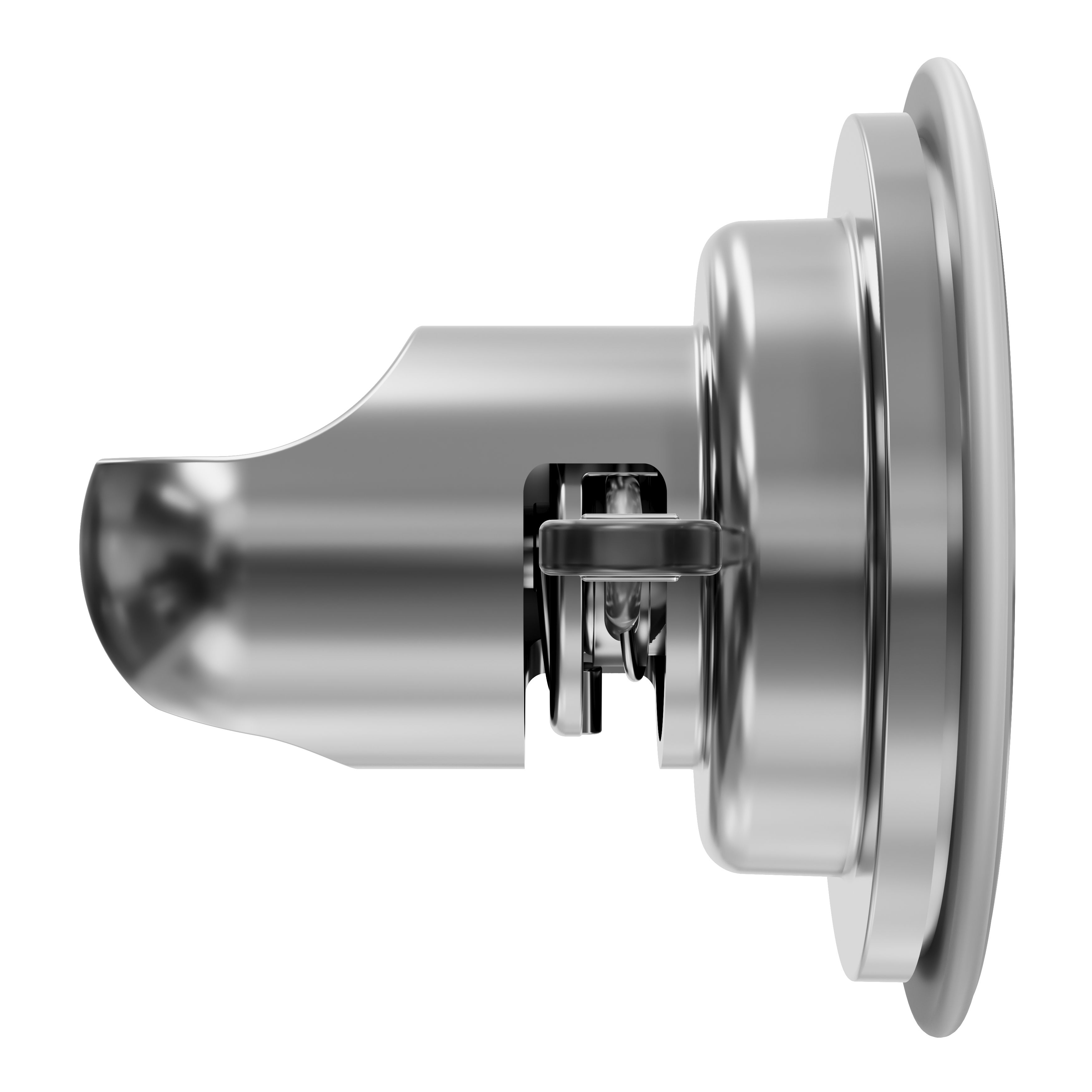 GoodHome Gloss Chrome effect Adhesive Wall-mounted Shower head holder