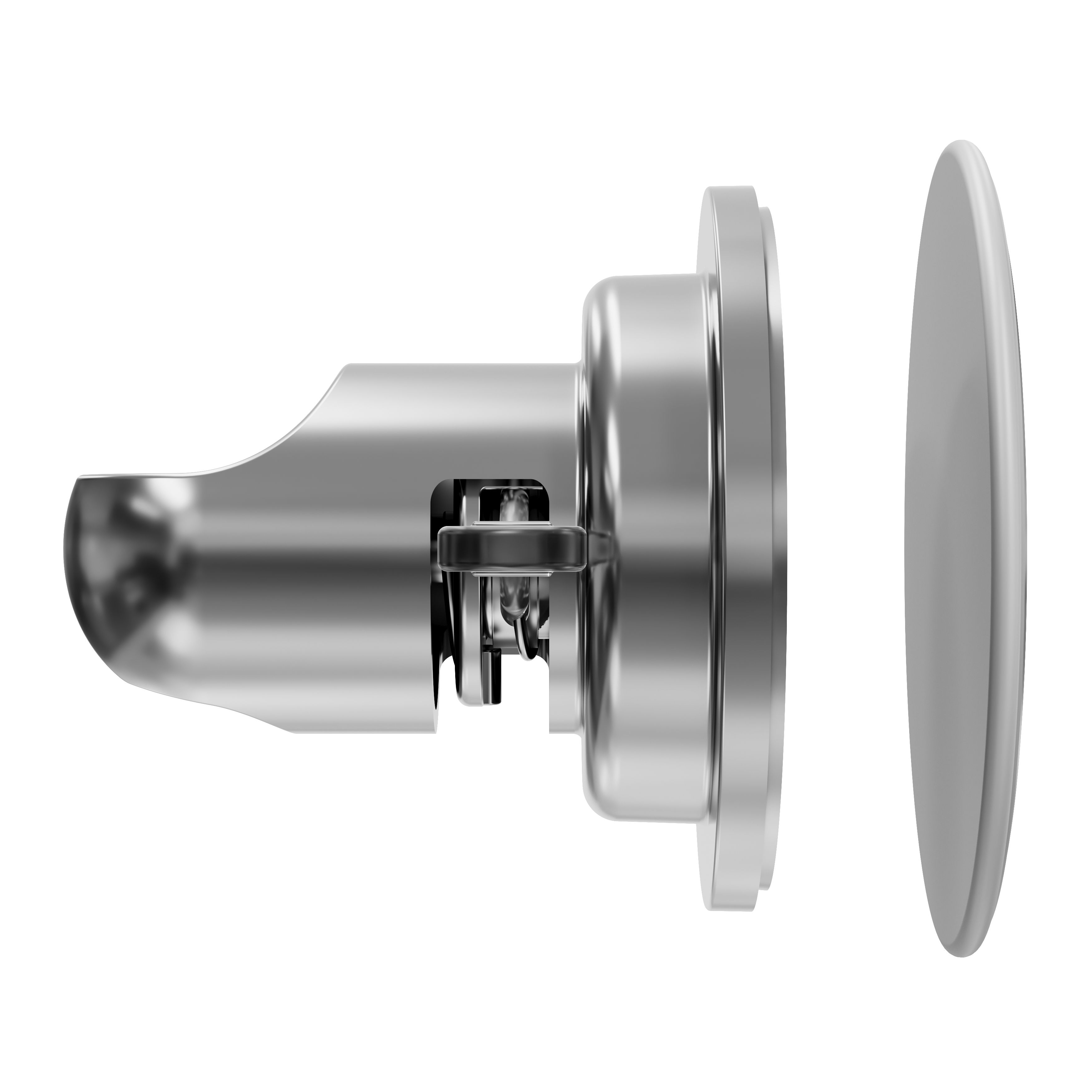 GoodHome Gloss Chrome effect Adhesive Wall-mounted Shower head holder