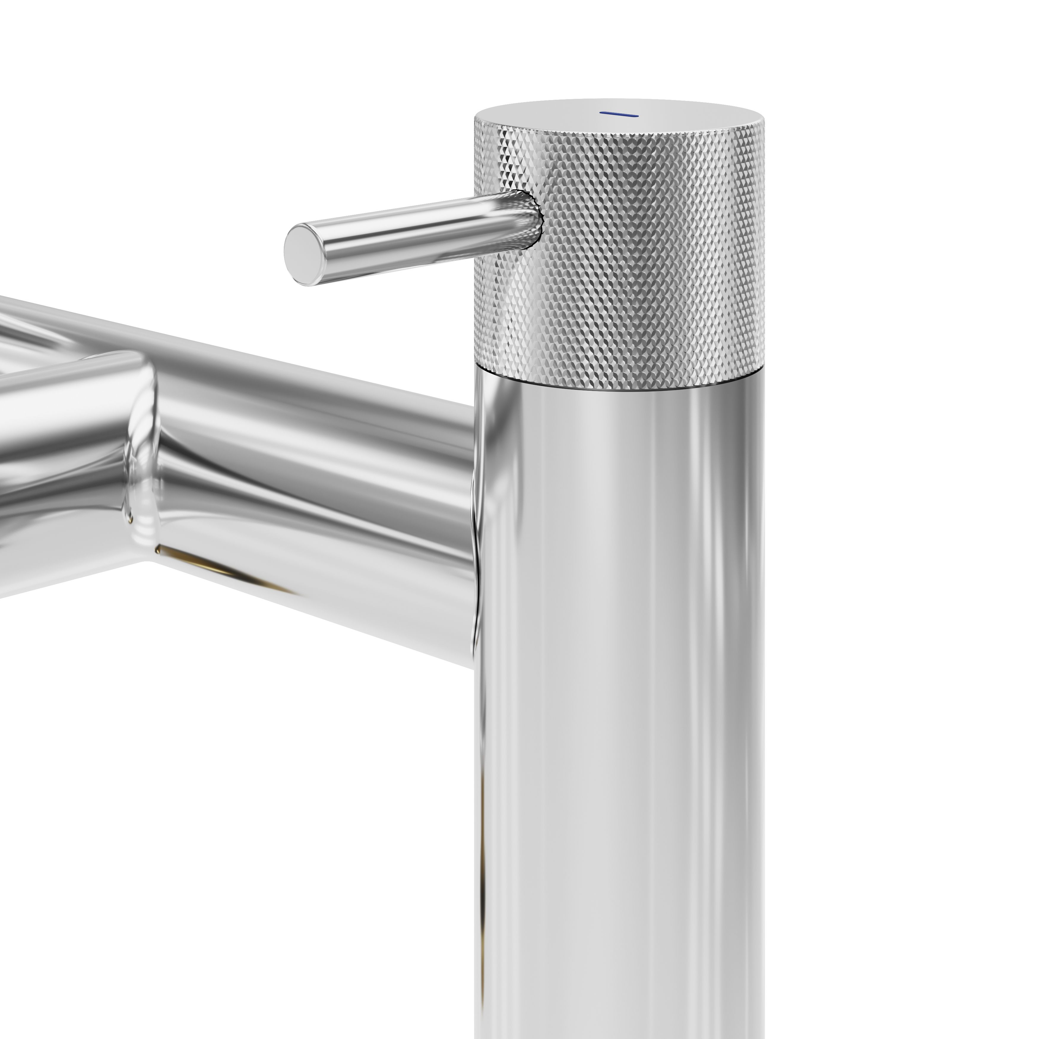 GoodHome Gloss Chrome effect Deck-mounted Manual Double Bath Filler Tap