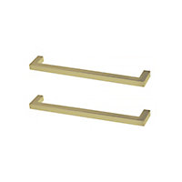 GoodHome Golpar Brass effect Kitchen cabinets Pull handle (L)16.9cm