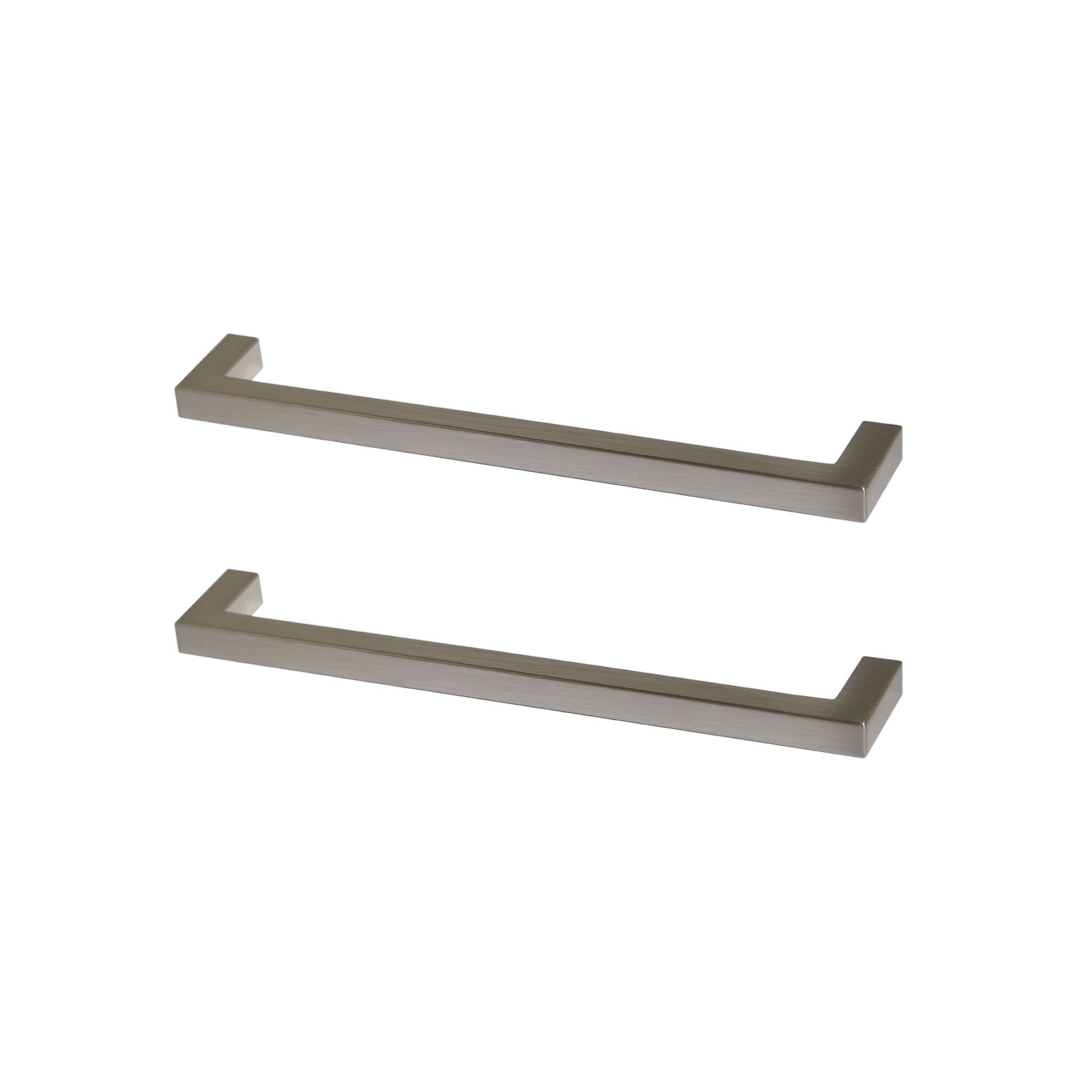 GoodHome Golpar Satin Nickel effect Kitchen cabinets Pull handle (L)16.9cm