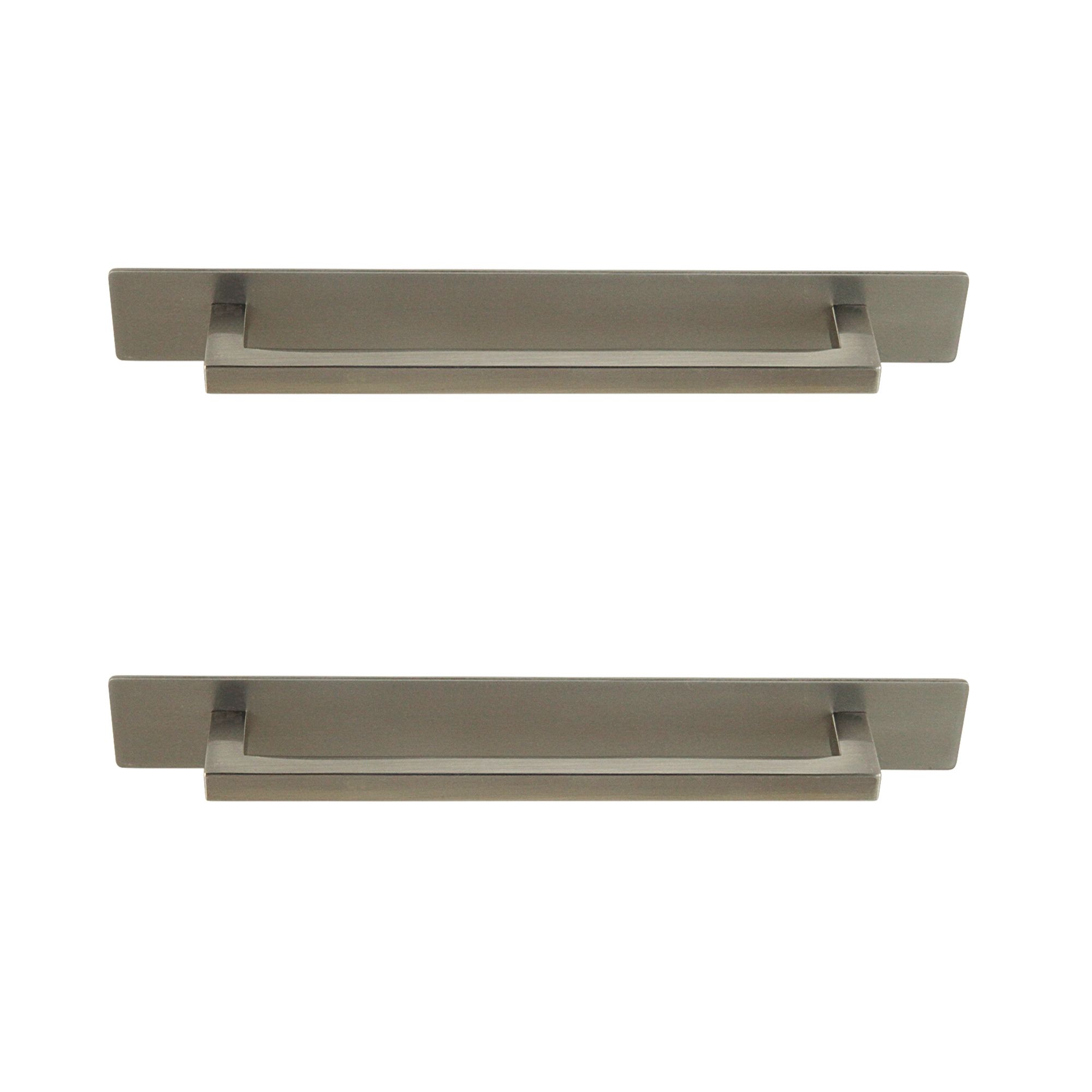 GoodHome Golpar Satin Nickel effect Kitchen cabinets Pull handle (L)16.9cm