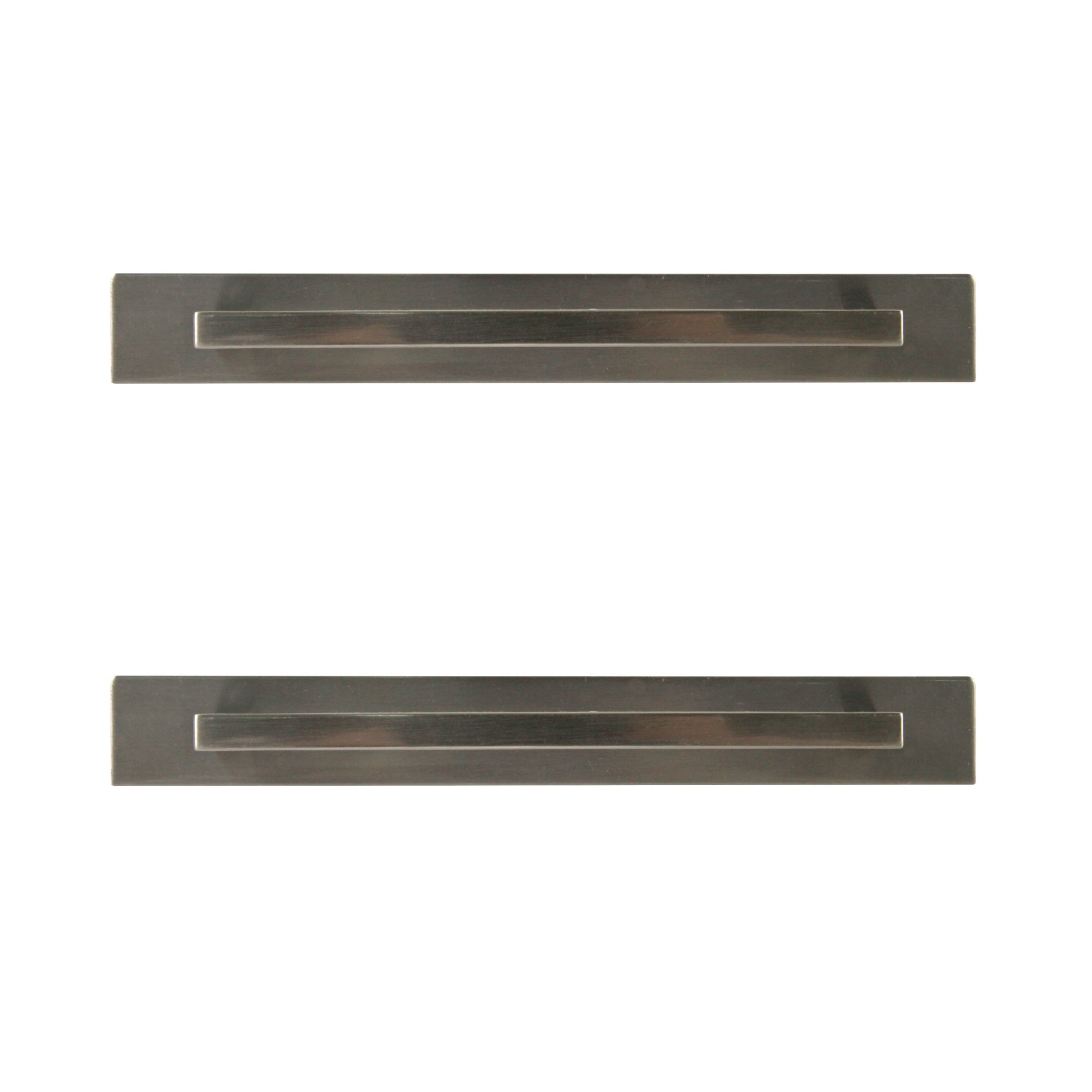 GoodHome Golpar Satin Nickel effect Kitchen cabinets Pull handle (L)16.9cm
