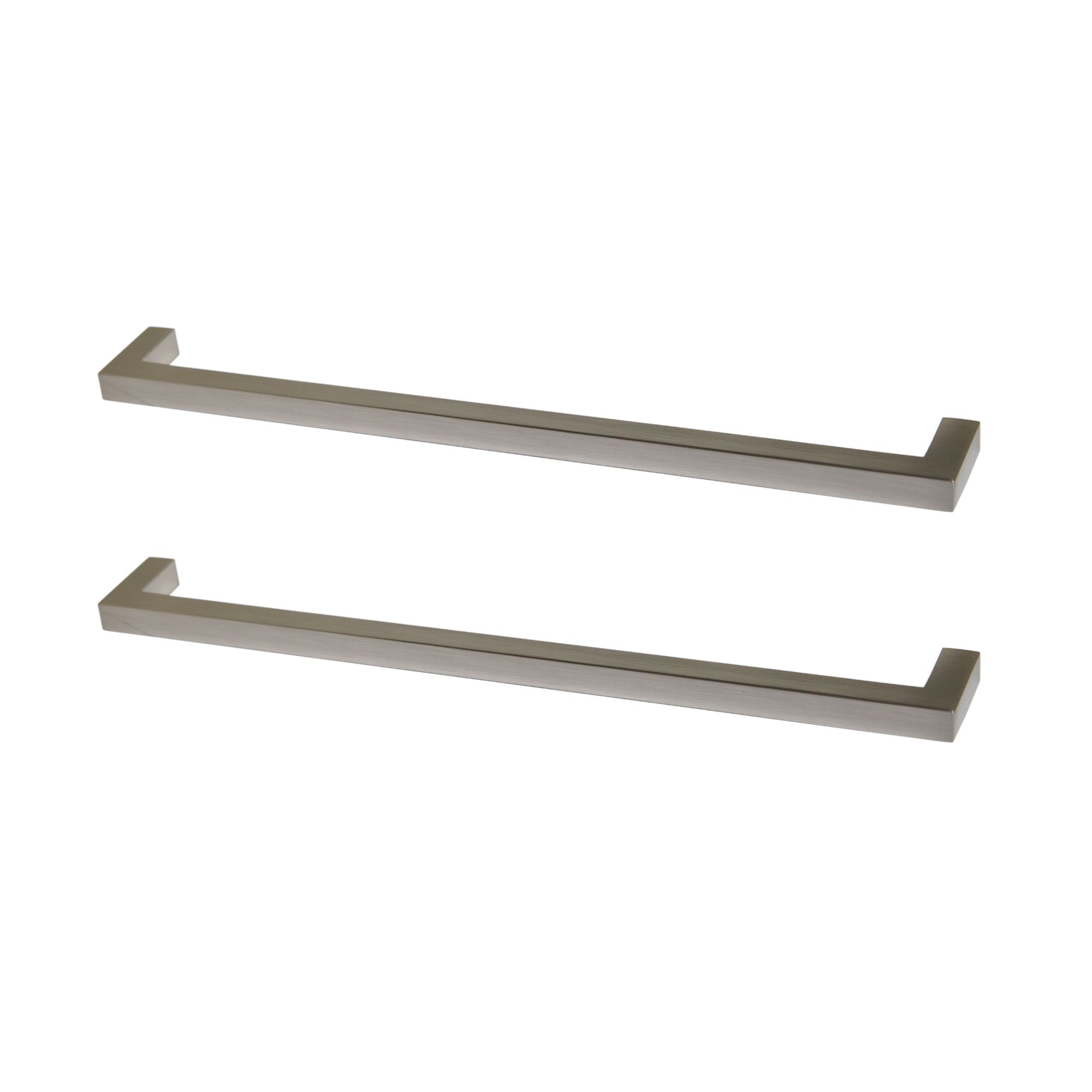 GoodHome Golpar Satin Nickel effect Kitchen cabinets Pull handle (L)23.3cm