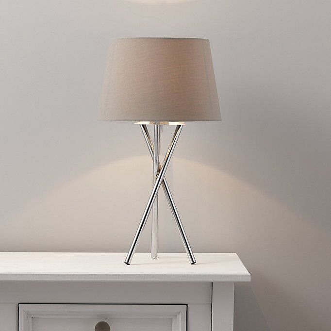 GoodHome Gooban Chrome effect Floor & table lamp