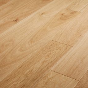 GoodHome Gosford Natural Oak Real wood top layer flooring, 0.99m² Pack