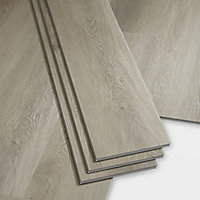 GoodHome Gospel Grey Wood effect Luxury vinyl click flooring, 1.95m² Pack