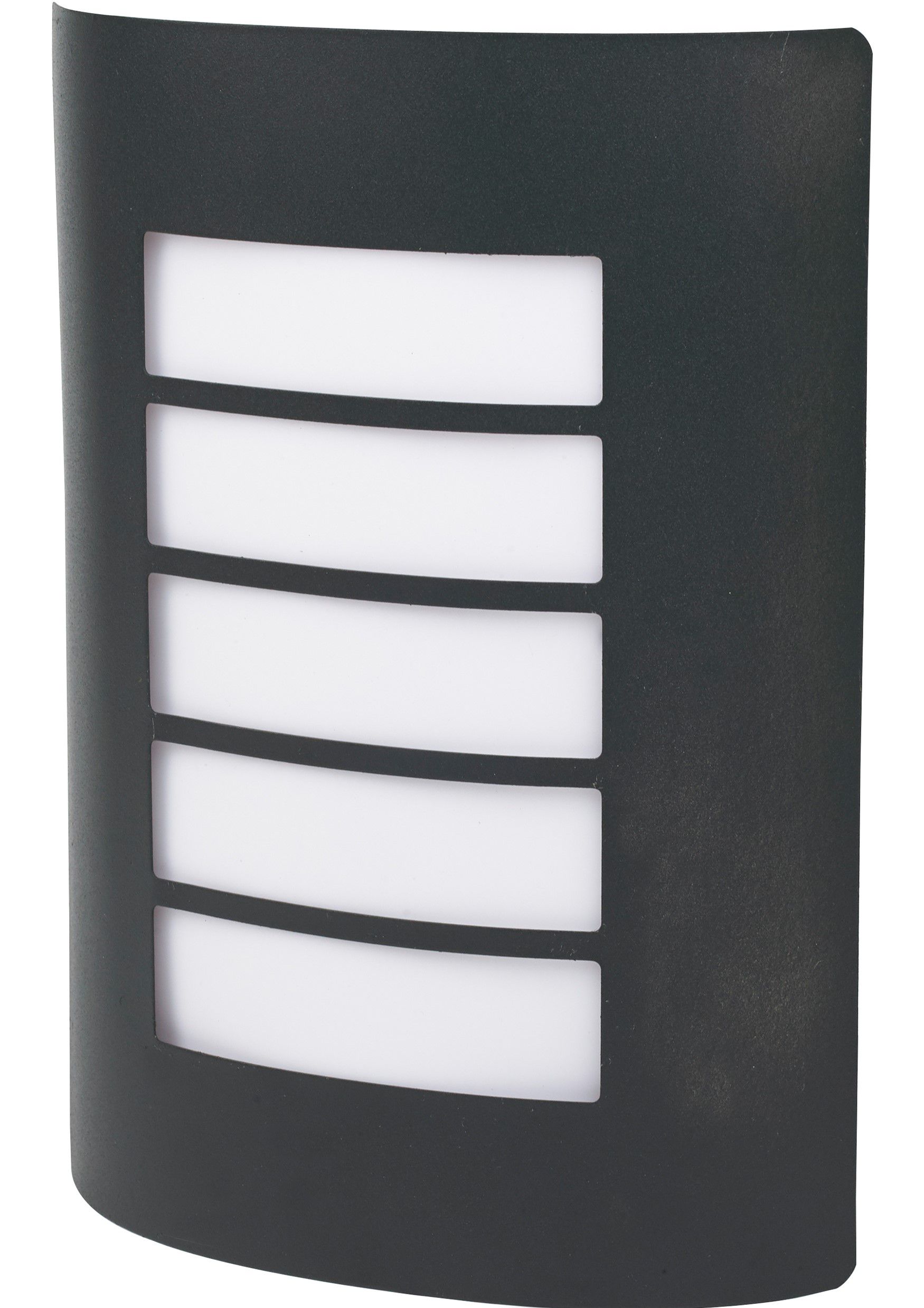 GoodHome Grandy Fixed Matt Dark Grey Mains-powered Outdoor Half wall light