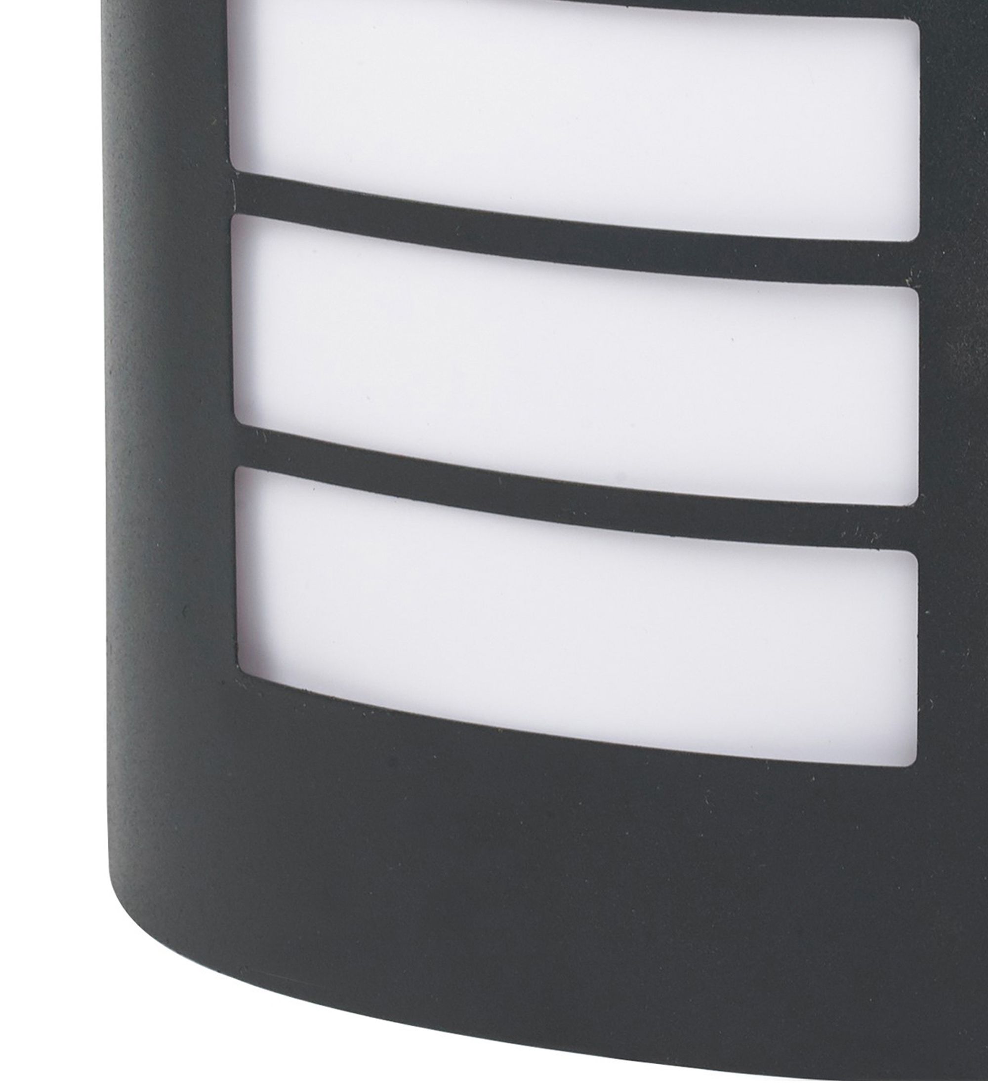 GoodHome Grandy Fixed Matt Dark Grey Mains-powered Outdoor Half wall light
