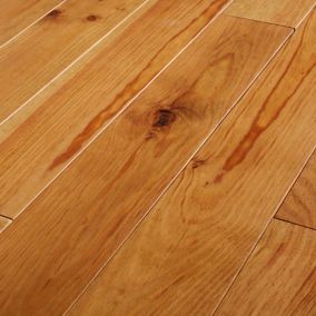GoodHome Granna Natural Pine Solid wood flooring, 0.96m² Pack of 4