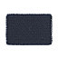 GoodHome Graphene Midnight blue Polyester Anti-slip Bath mat (L)800mm (W)500mm