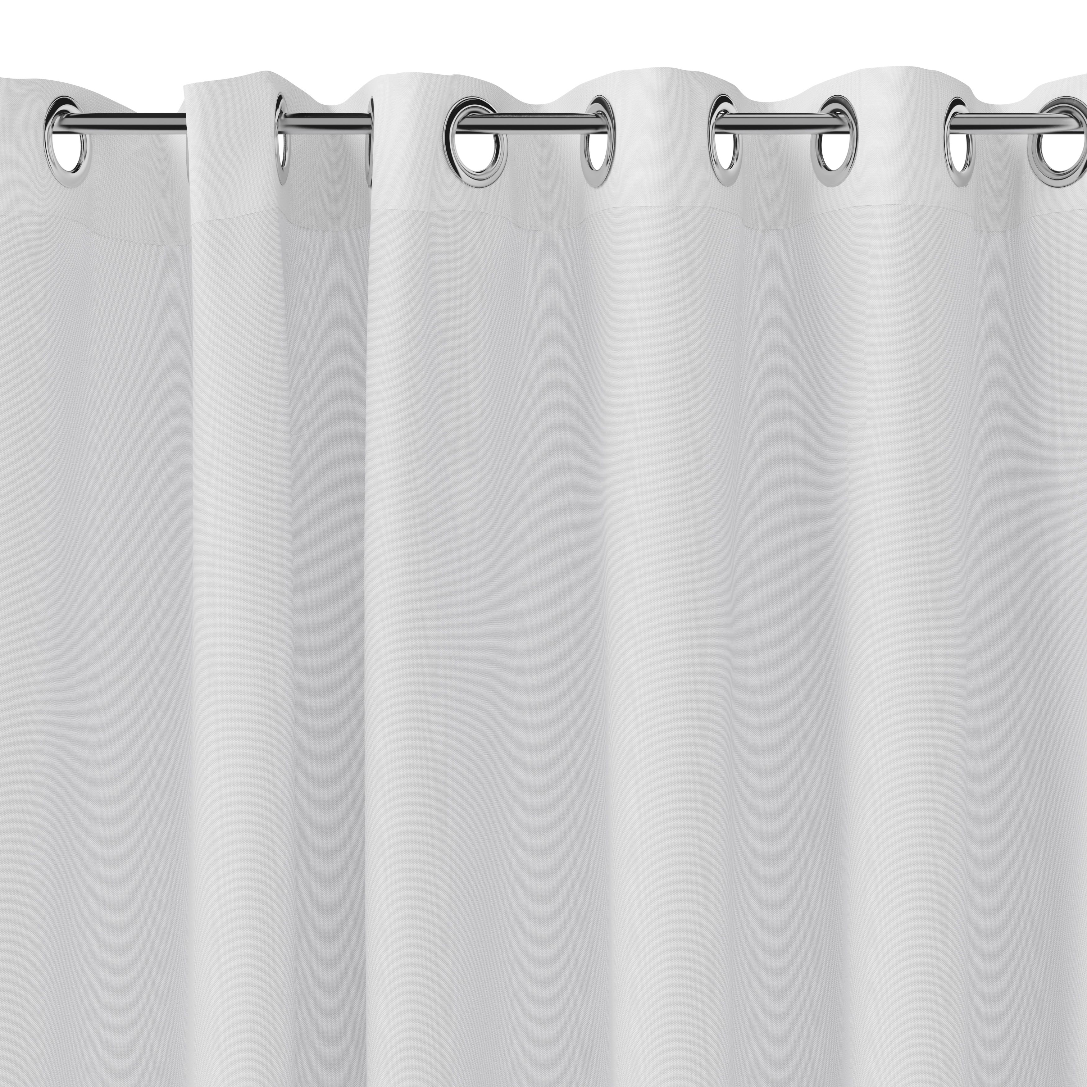 GoodHome Graphene White & anthracite Bicolor Shower curtain (L)2000mm