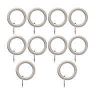 GoodHome Greki Light grey Curtain ring (Dia)65mm, Pack of 10