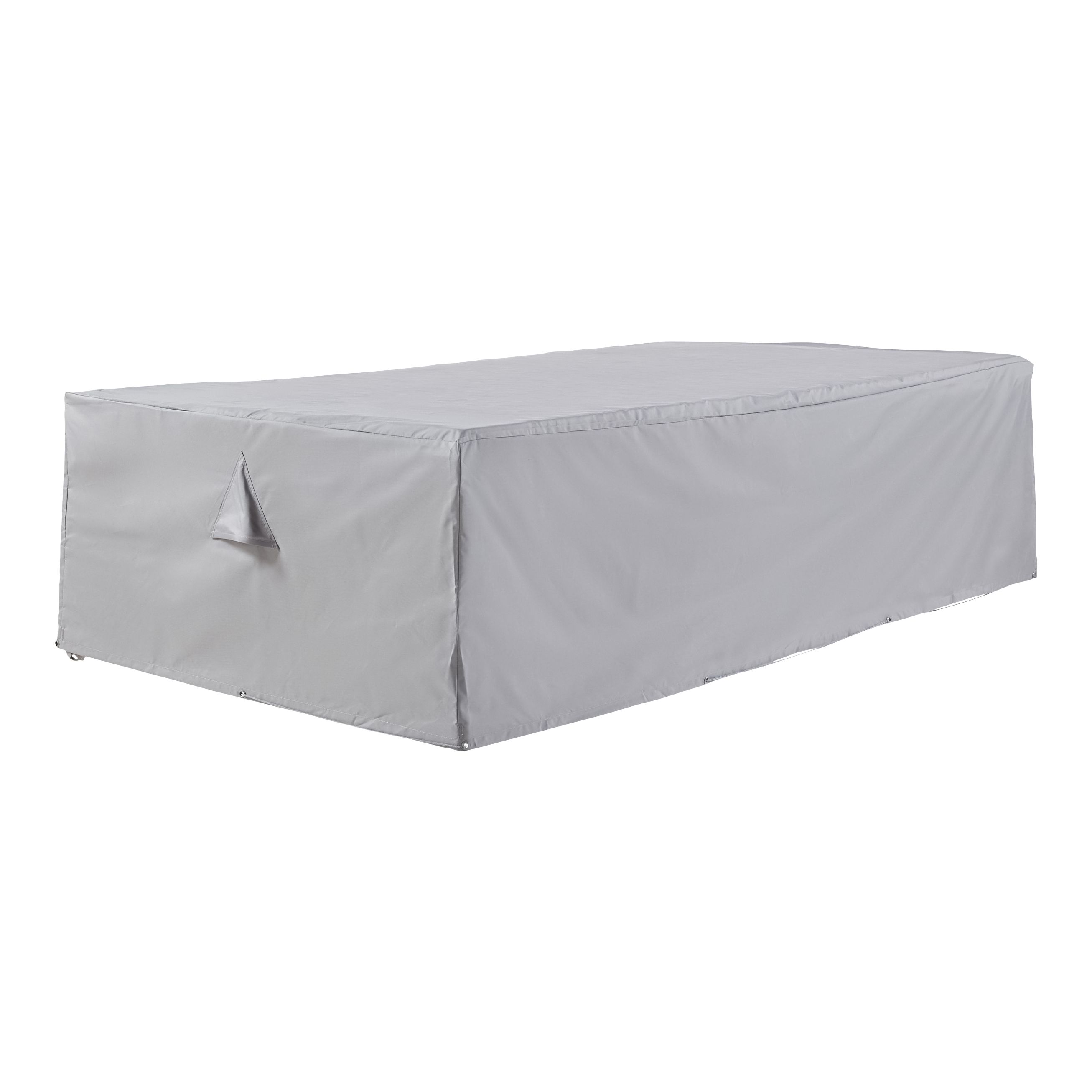 GoodHome Grey Rectangular Table cover 60cm (H) 120cm(W) 240cm (L)