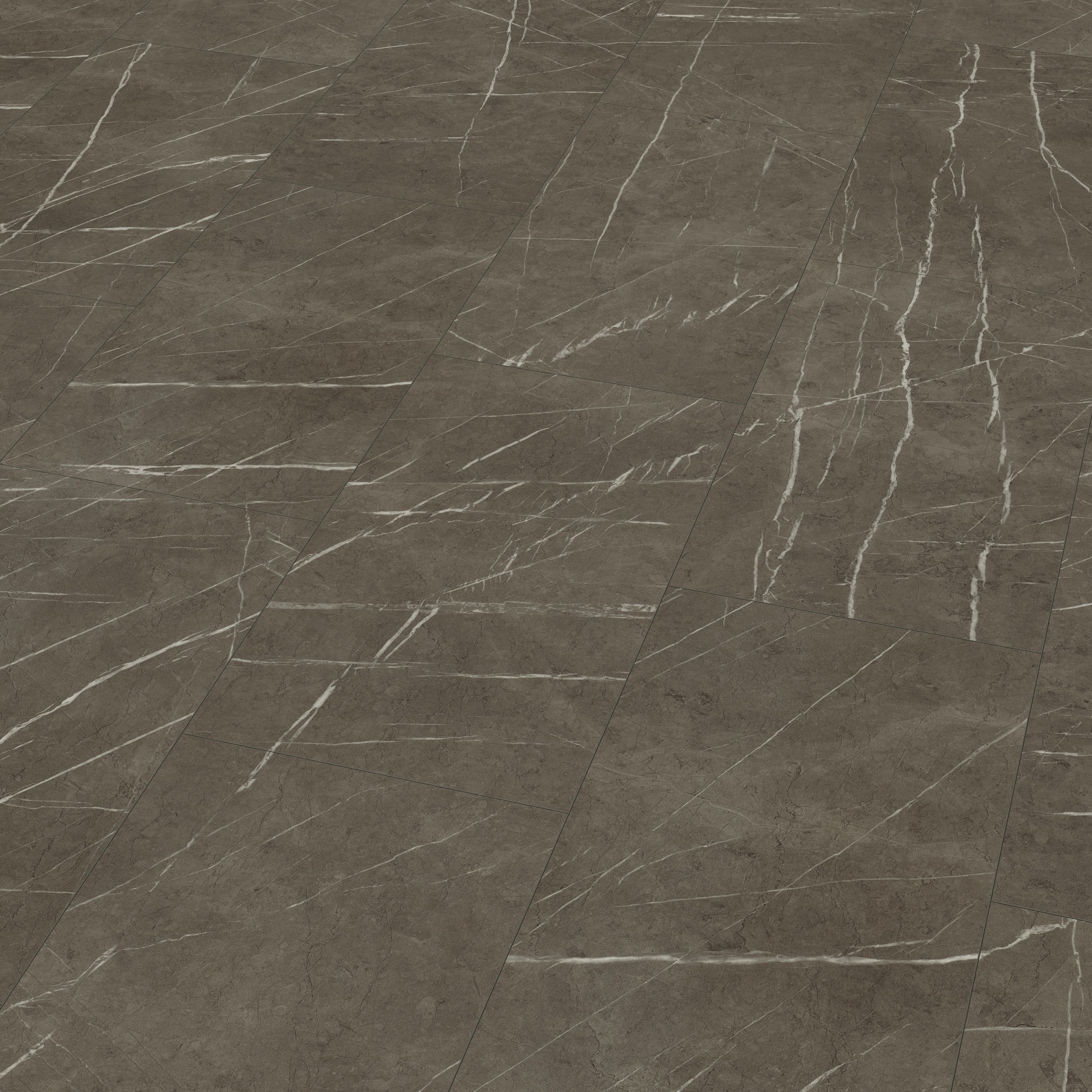 GoodHome Grey & White Marble Tile effect Laminate Flooring, 2.535m²
