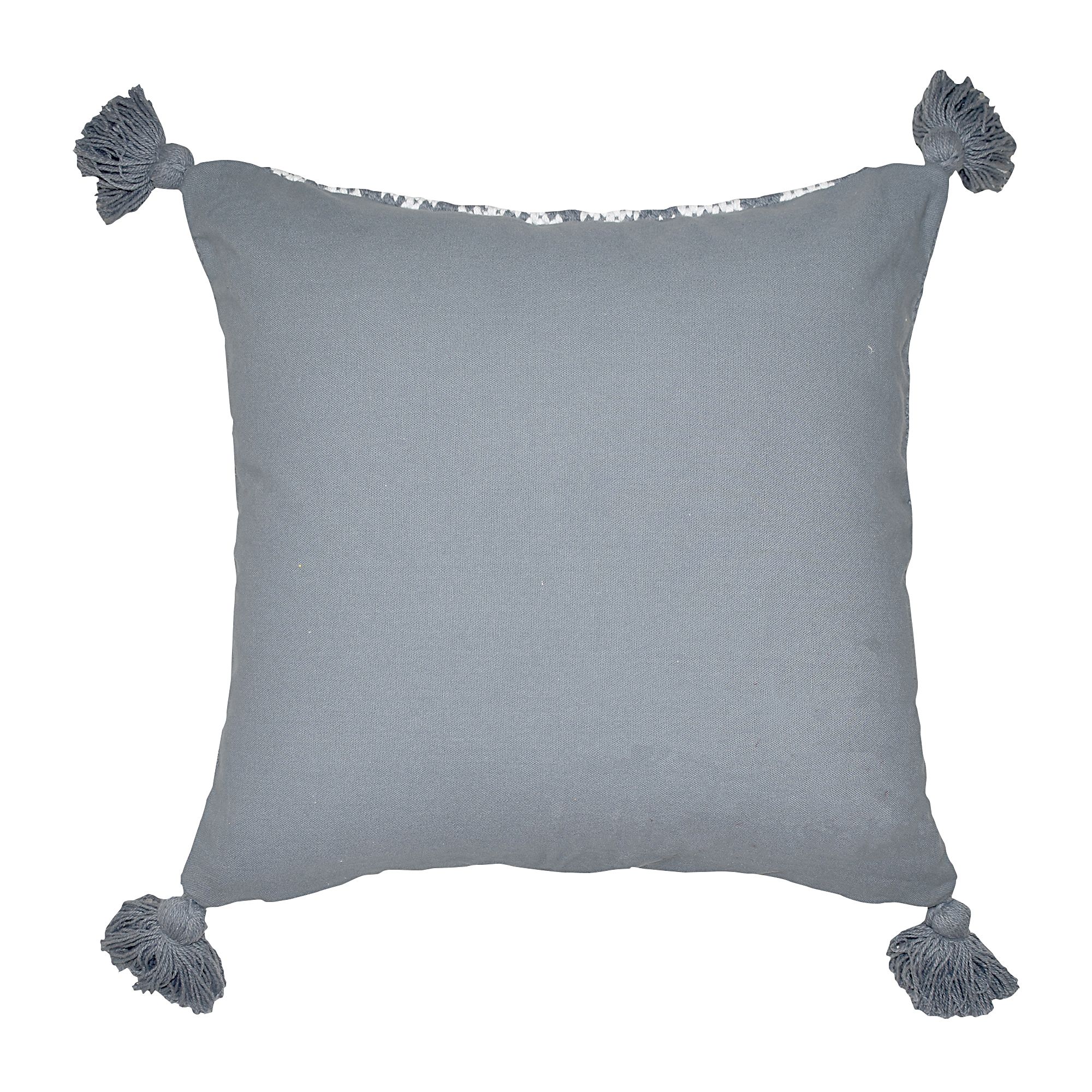 GoodHome Gunnar Grey Geometric Indoor Cushion (L)45cm x (W)45cm