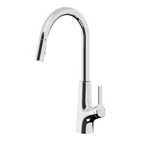 GoodHome Guntur Chrome-plated Kitchen Side lever pull out Sensor Tap