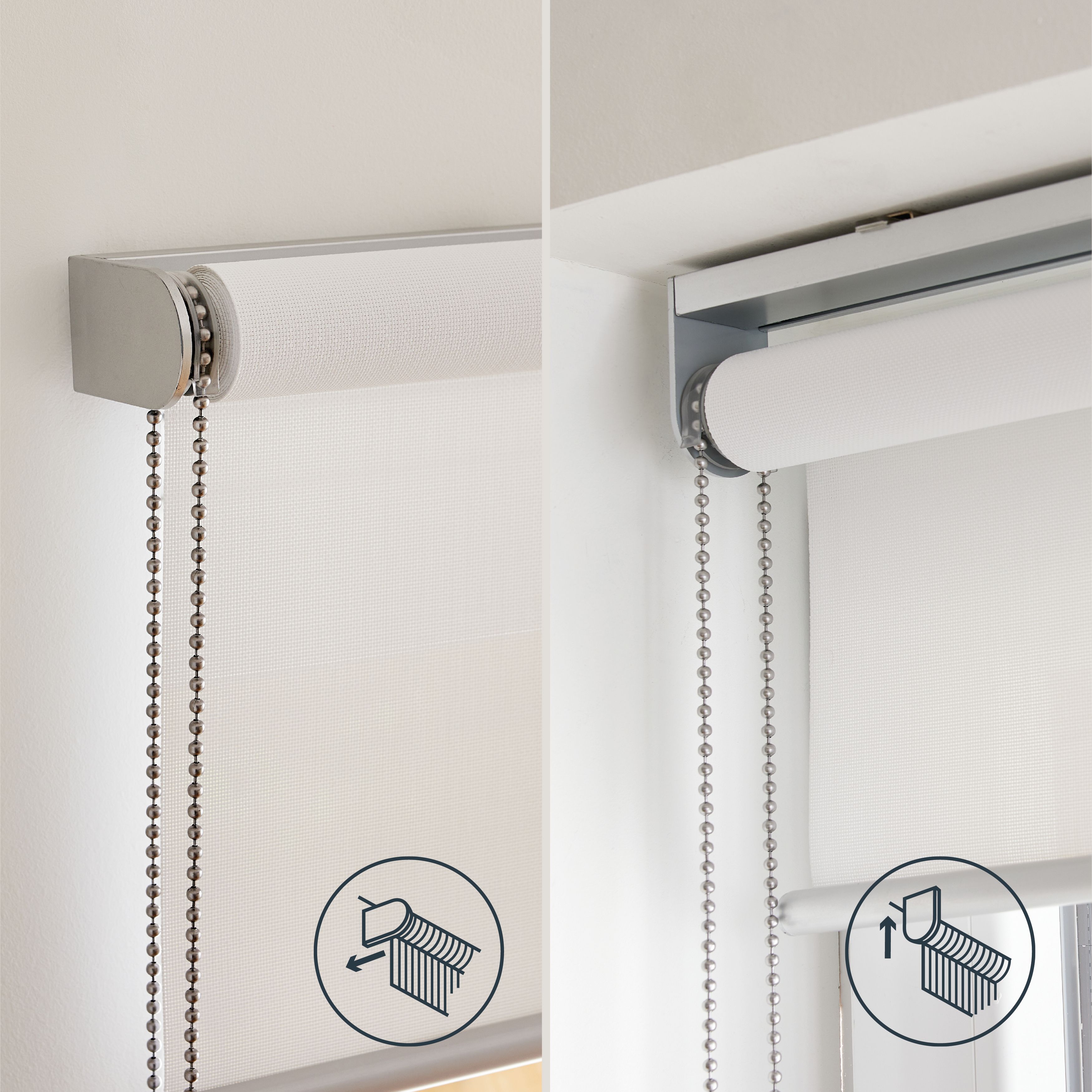 GoodHome Halo Corded Concrete grey Daylight Roller Blind (W)90cm (L)180cm