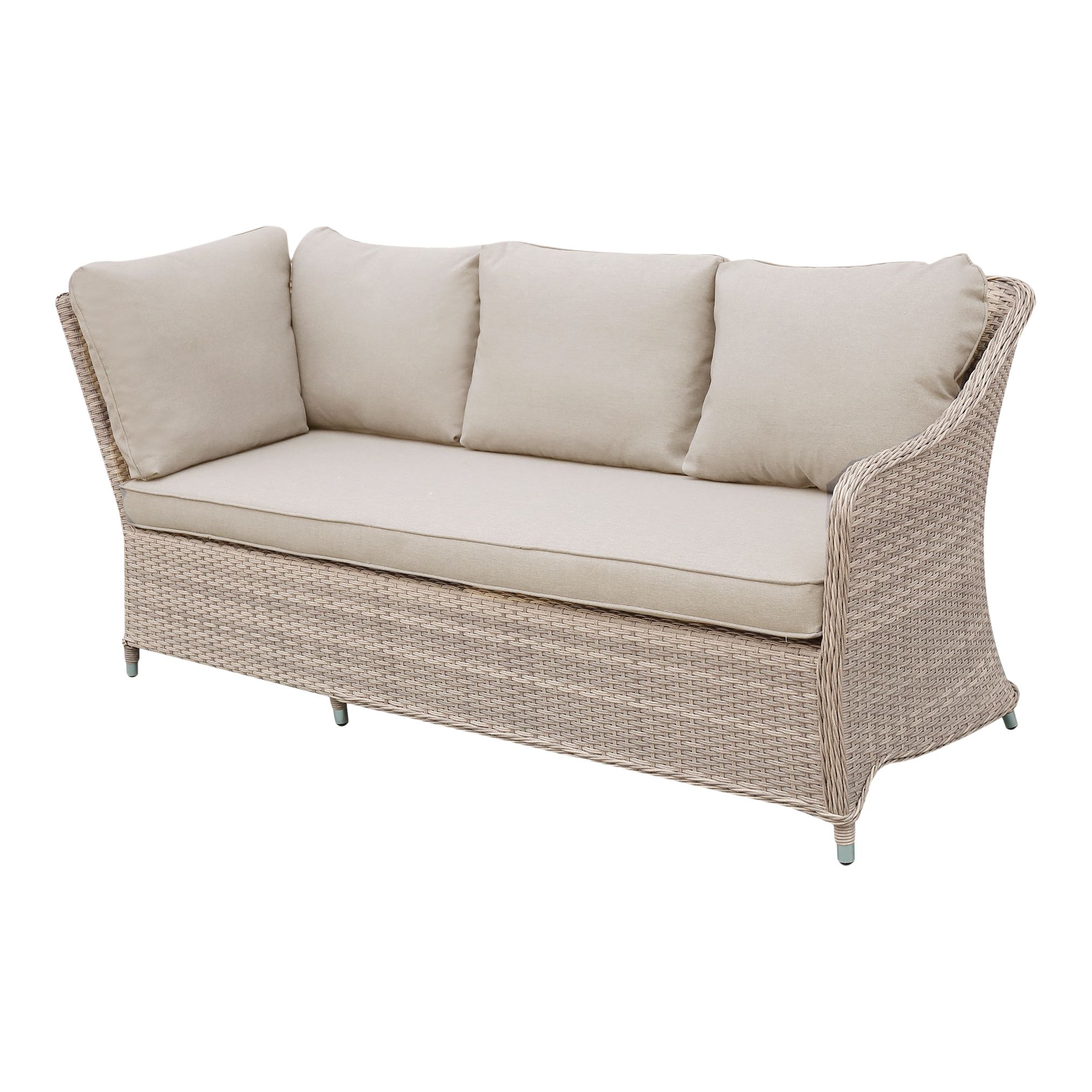 GoodHome Hamilton Cappuccino 7 Seater Modular corner Garden furniture set