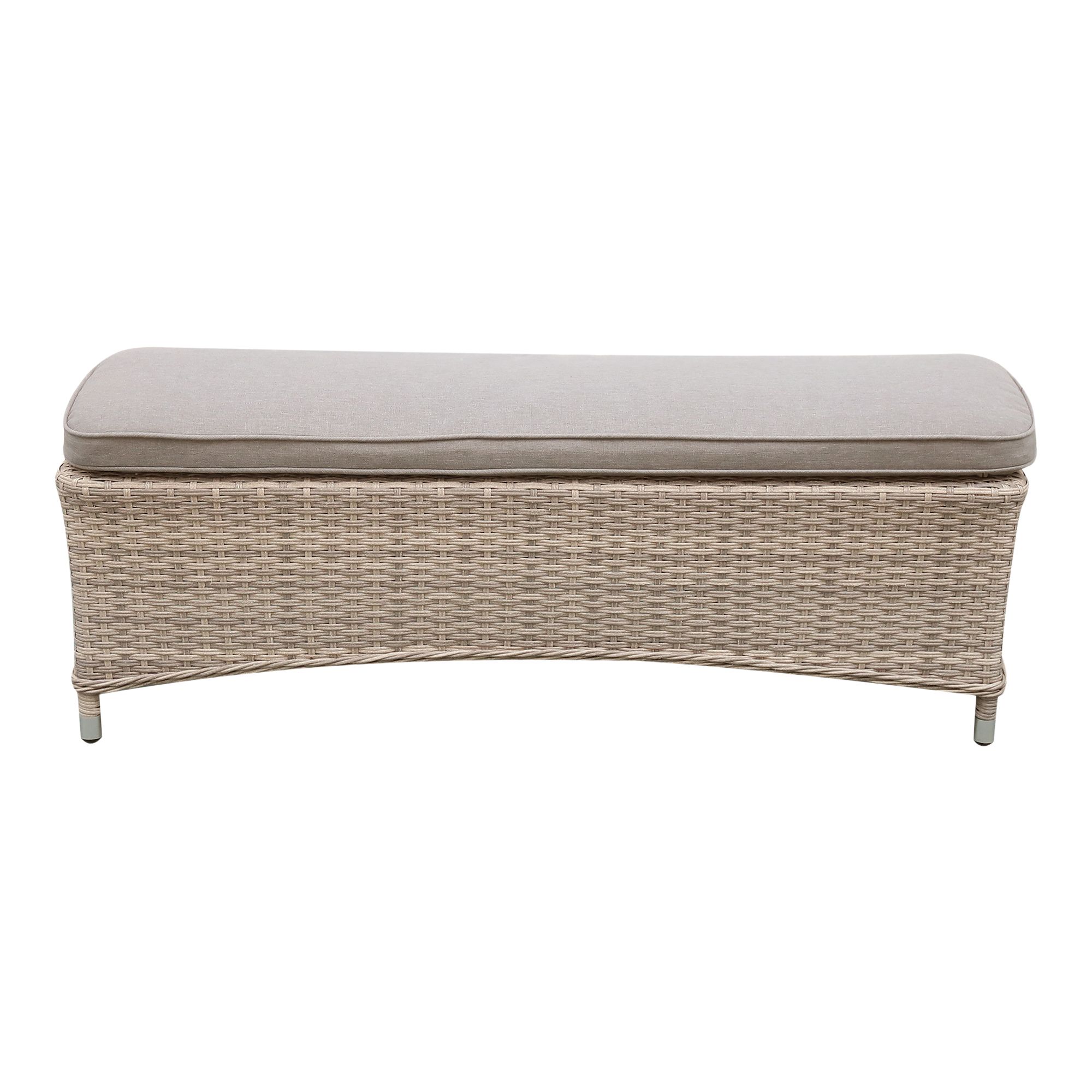 GoodHome Hamilton Cappuccino 7 Seater Modular corner Garden furniture set
