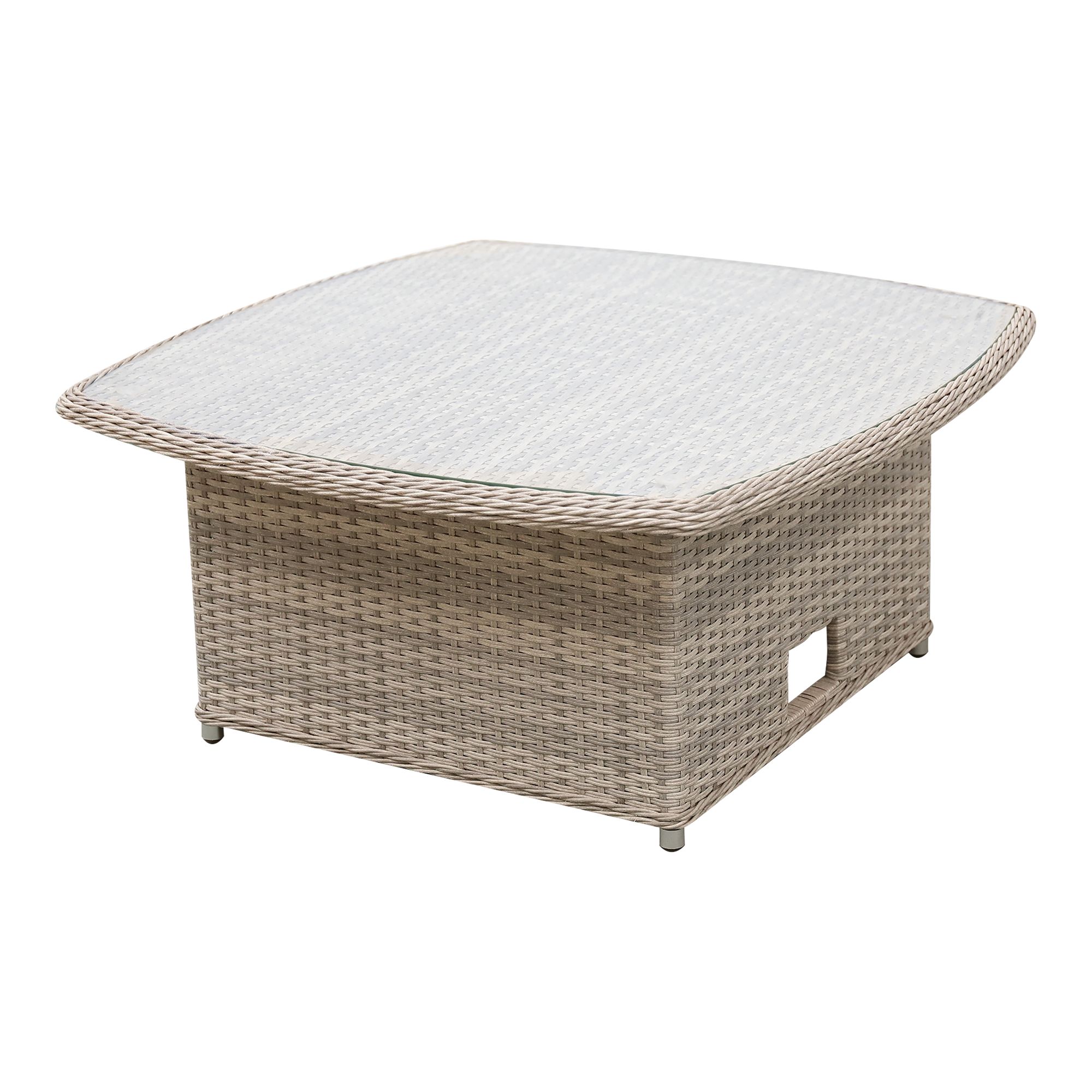 GoodHome Hamilton Cappuccino 7 Seater Modular corner Garden furniture set