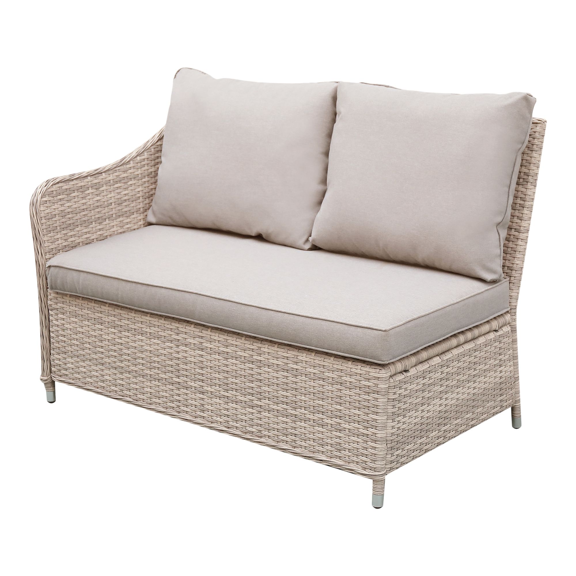 GoodHome Hamilton Cappuccino 7 Seater Modular corner Garden furniture set