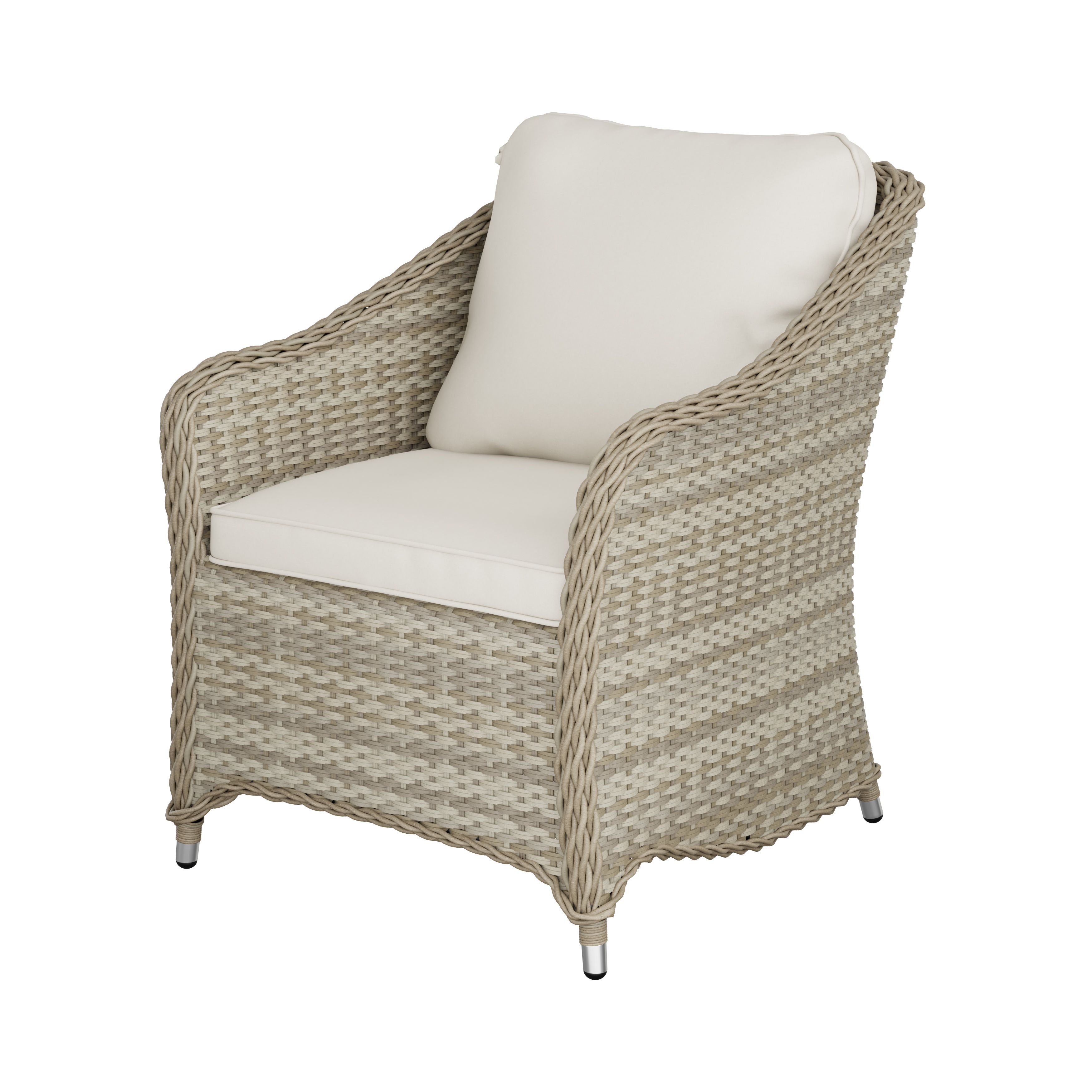 GoodHome Hamilton Cappuccino Rattan effect 2 seater Bistro set
