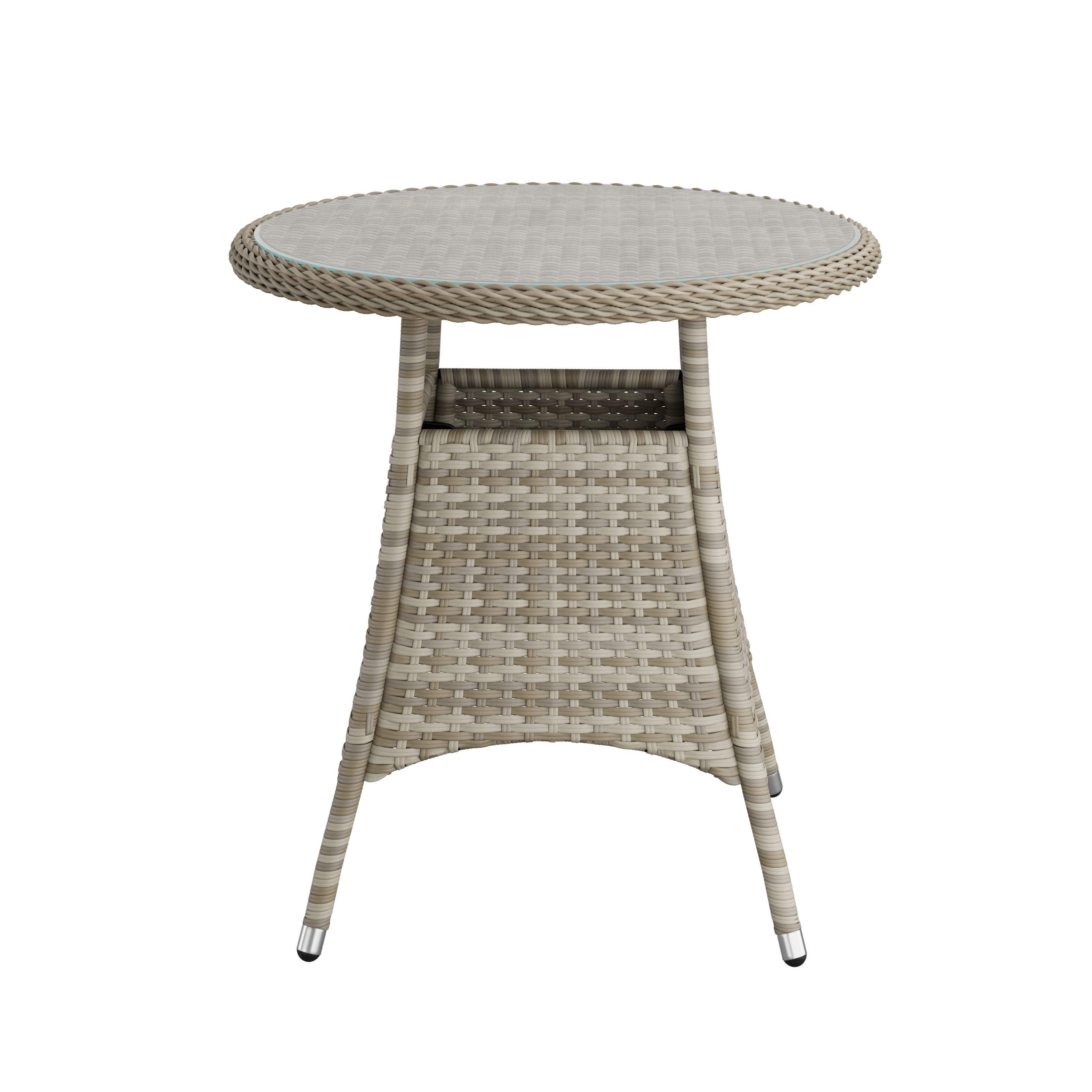 GoodHome Hamilton Cappuccino Rattan effect 2 seater Bistro set