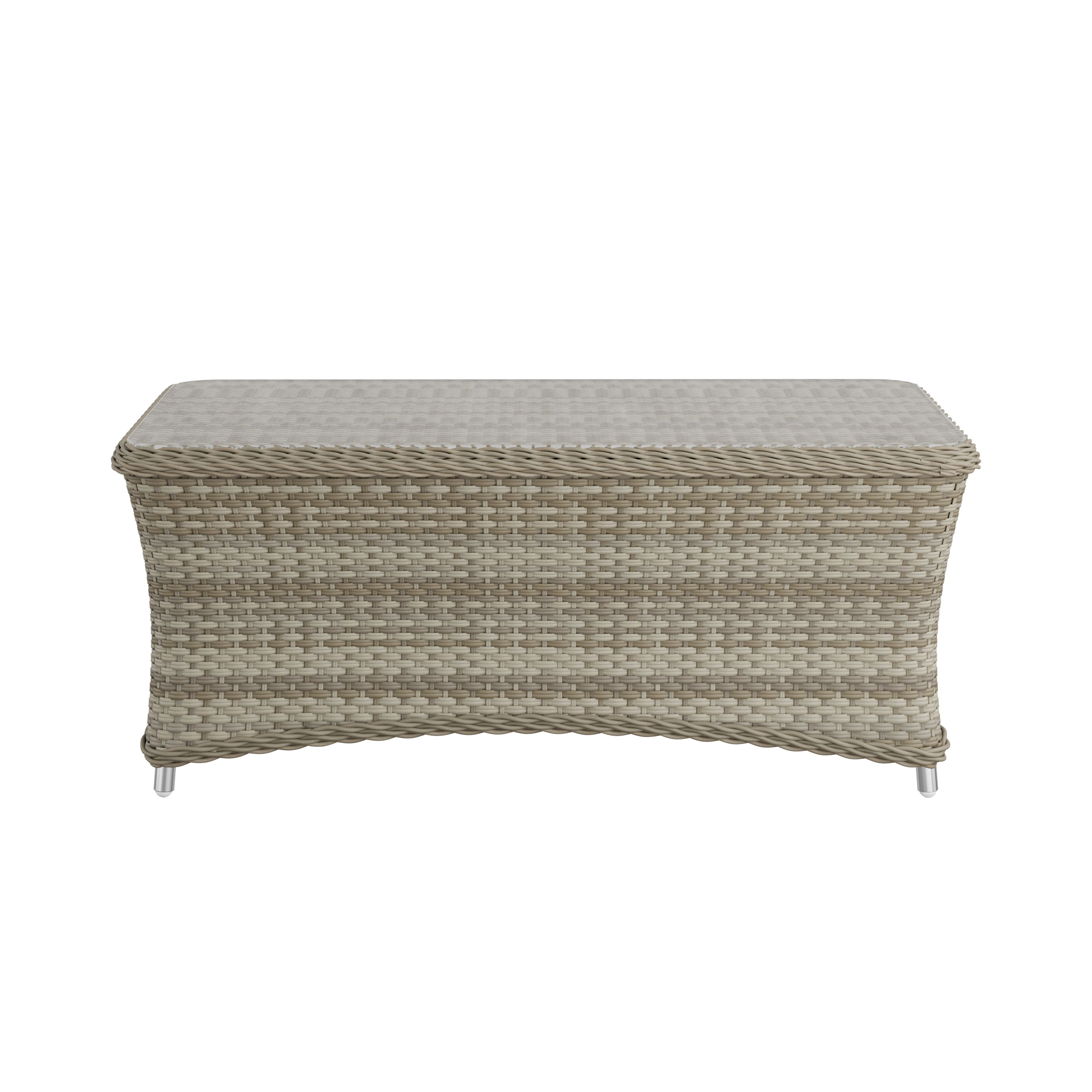 GoodHome Hamilton Cappuccino Rattan effect Metal 4 Seater Coffee set