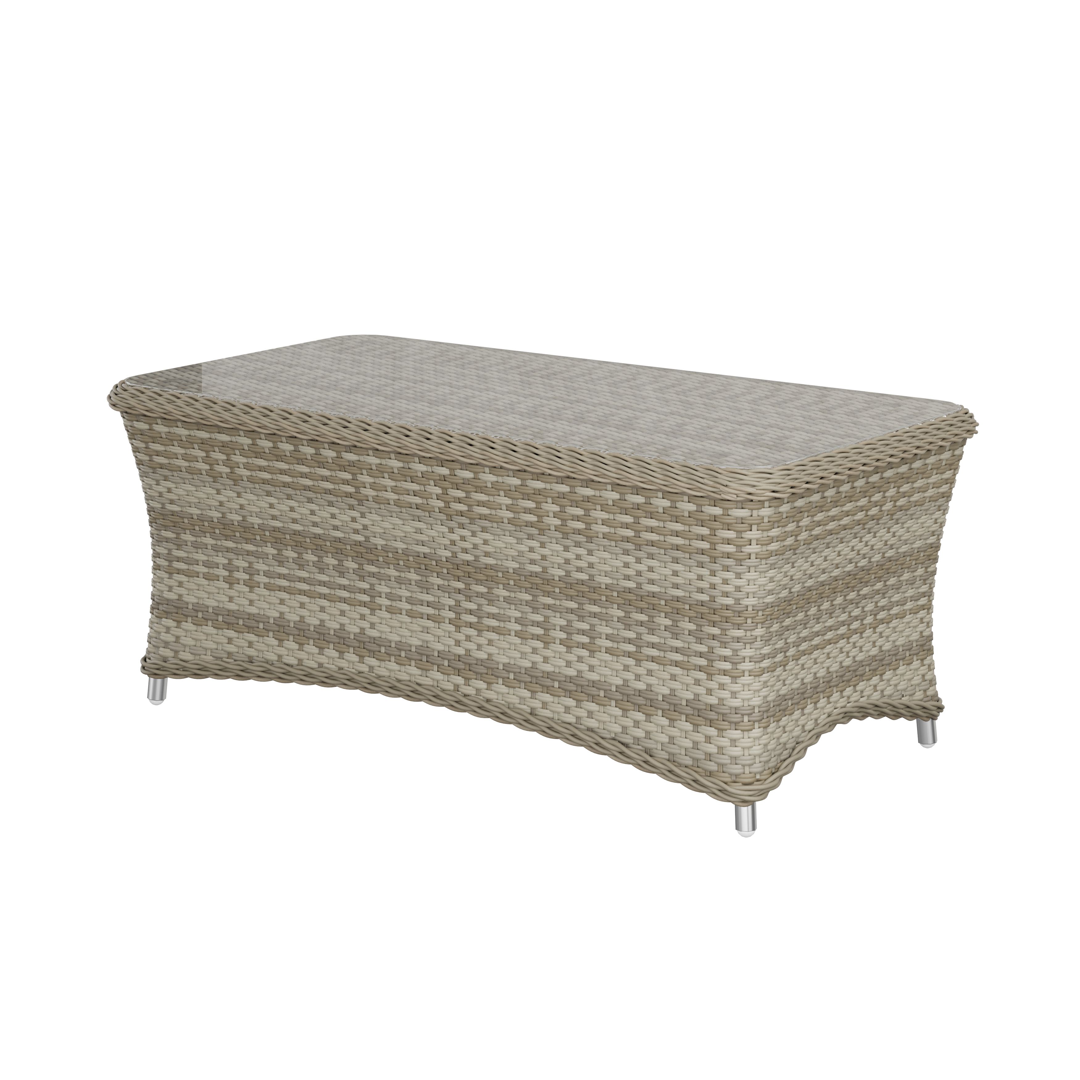 GoodHome Hamilton Cappuccino Rattan effect Metal 4 Seater Coffee set