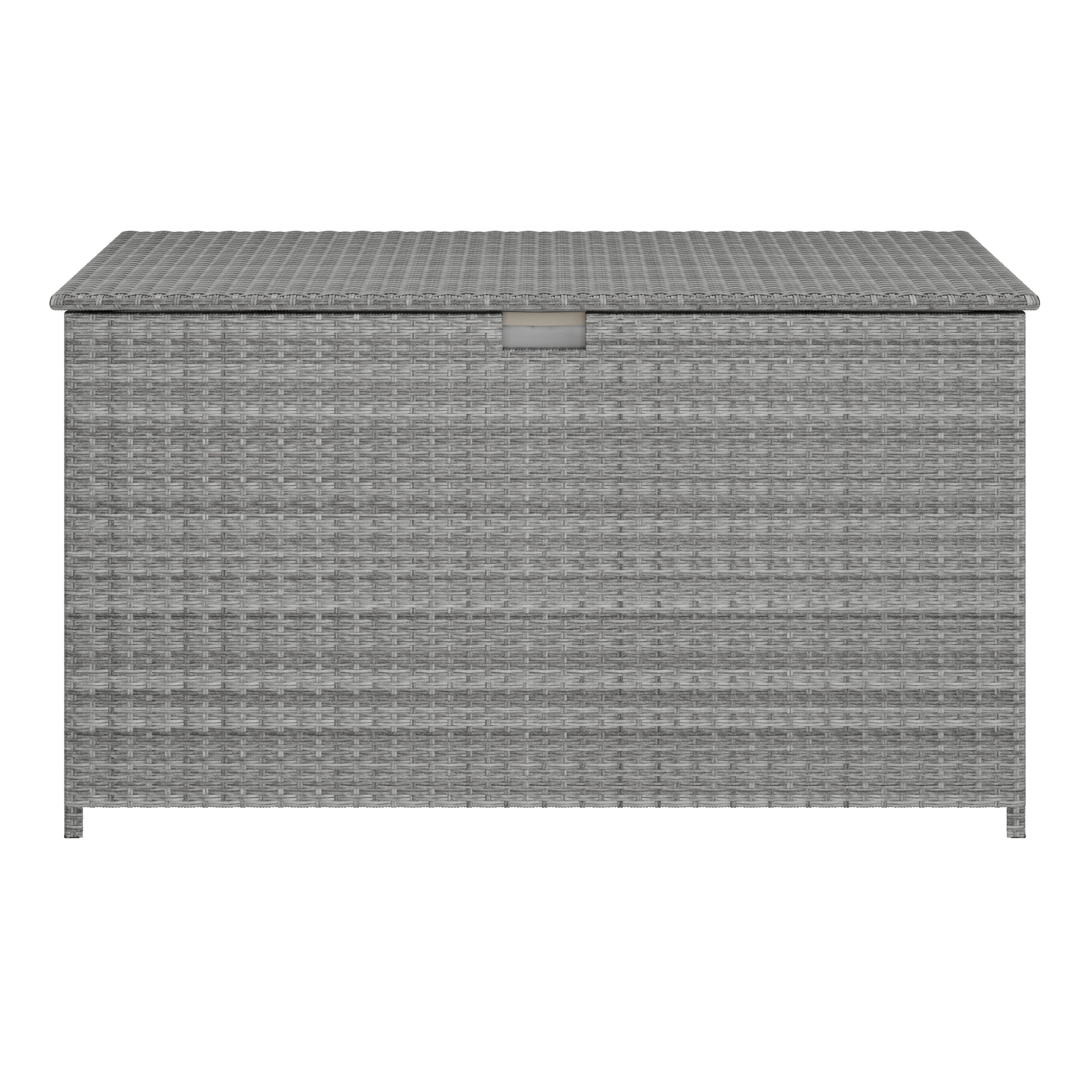 GoodHome Hamilton Steeple grey Plastic Rattan effect Storage box (W) 125cm x (D) 55cm
